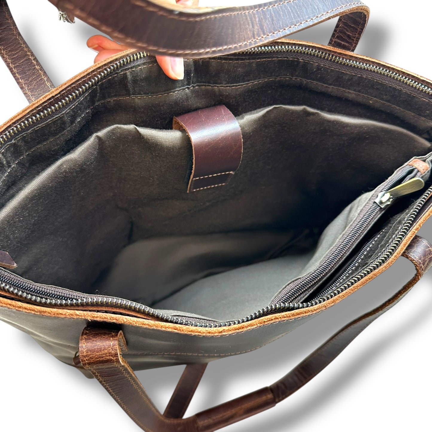 Tote Leather By Montana Hudson , Size: Large
