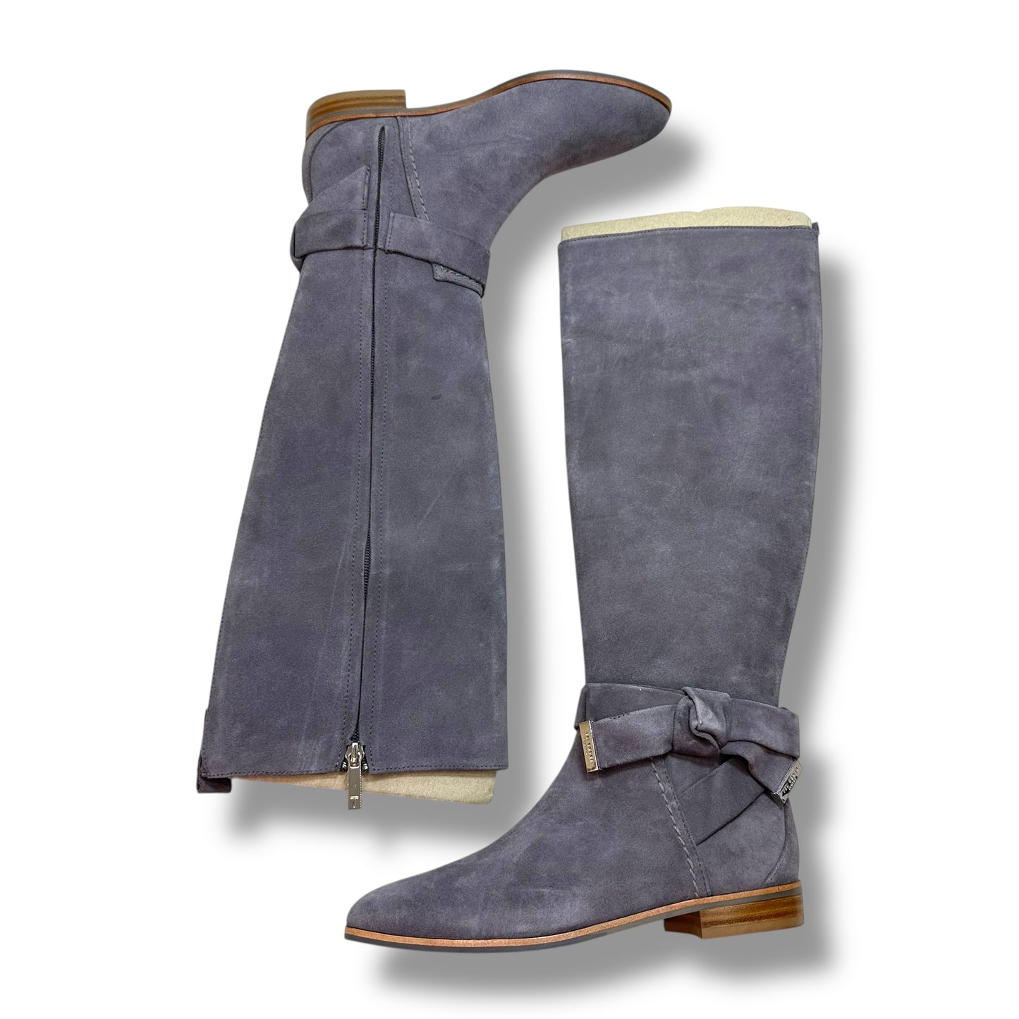 Boots Knee Flats By Ted Baker In Grey, Size: 35.5