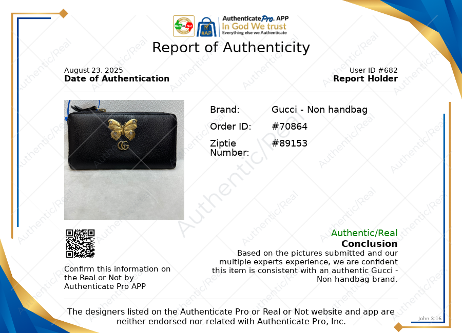 Wallet Luxury Designer By Gucci, Size: Small