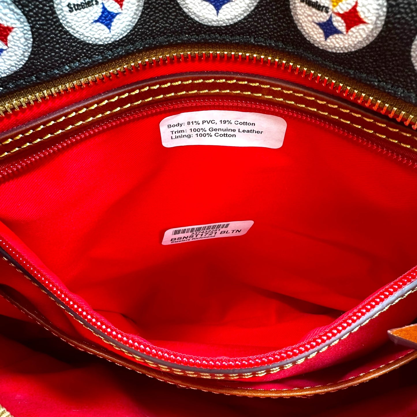 Pittsburgh Steelers football Handbag Designer By Dooney And Bourke, Size: Medium
