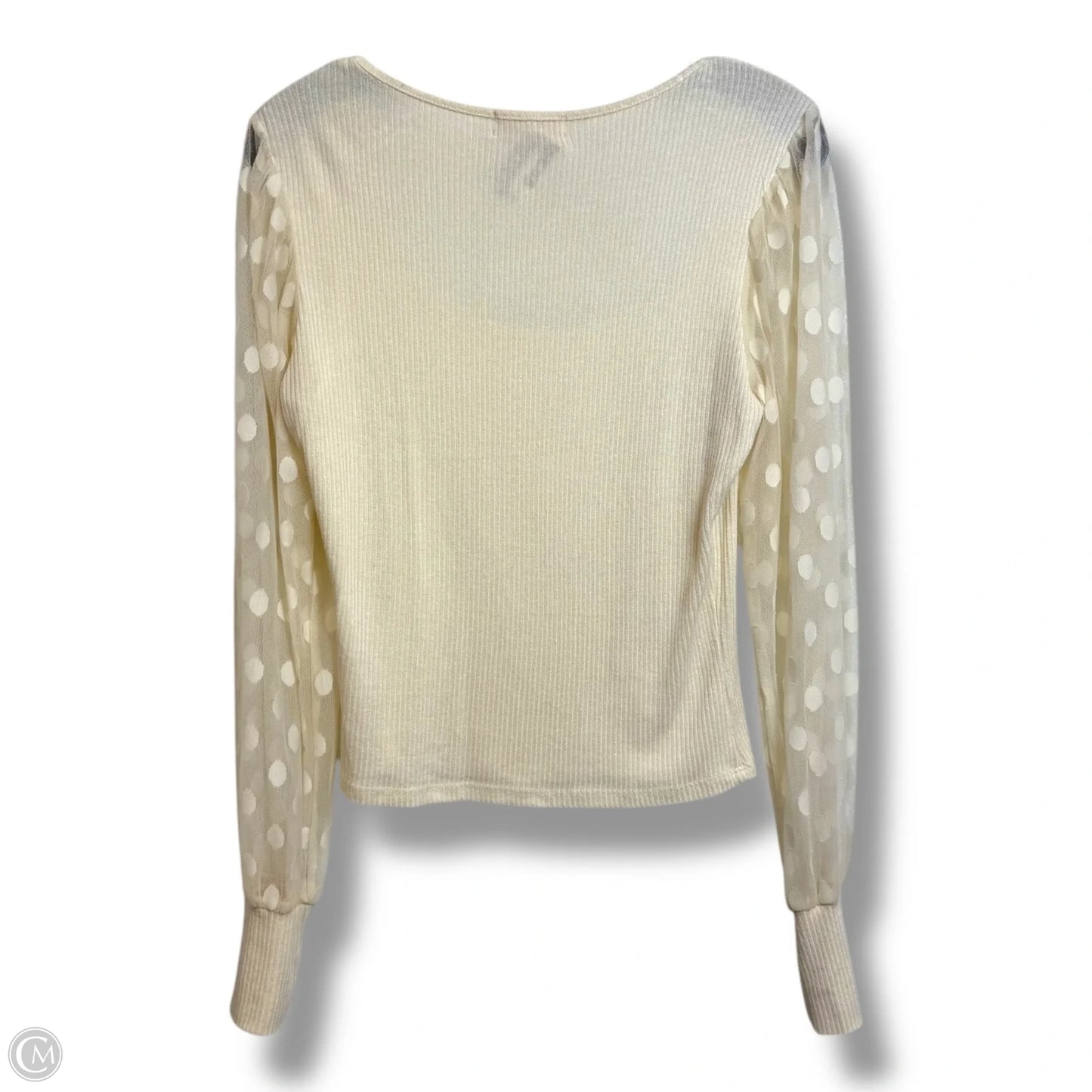 Top Long Sleeve By Clothes Mentor In Cream, Size: M