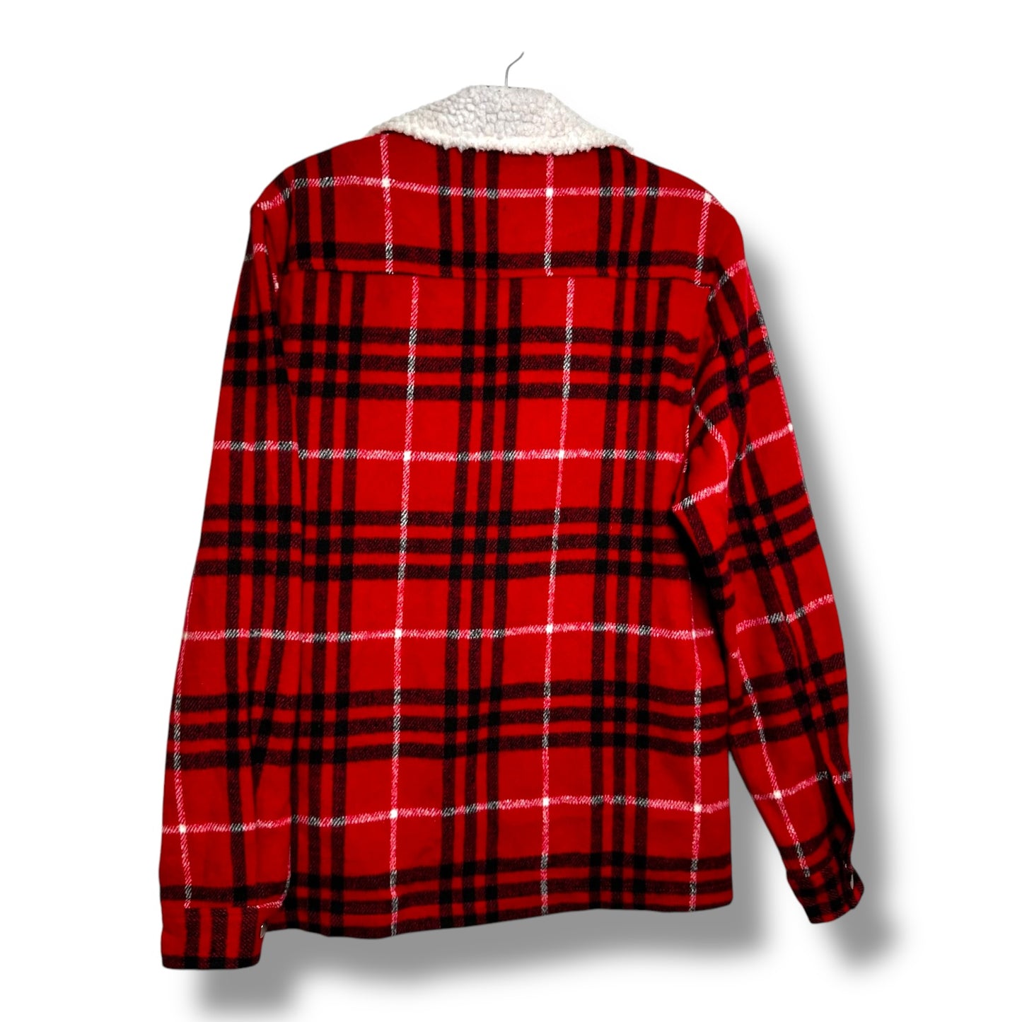 Jacket Shirt By Clothes Mentor In Plaid Pattern, Size: L
