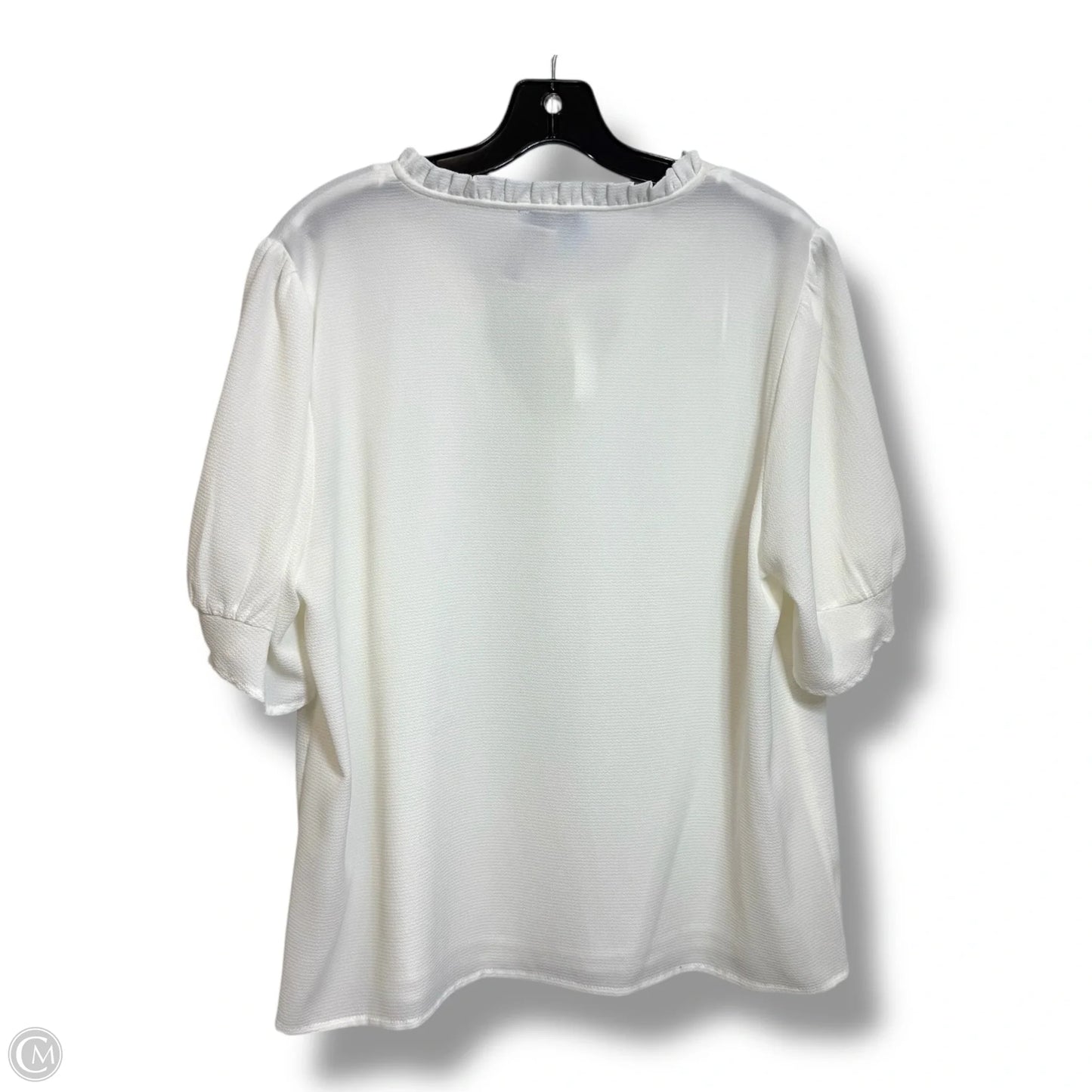 Top Short Sleeve By Cece In White, Size: L