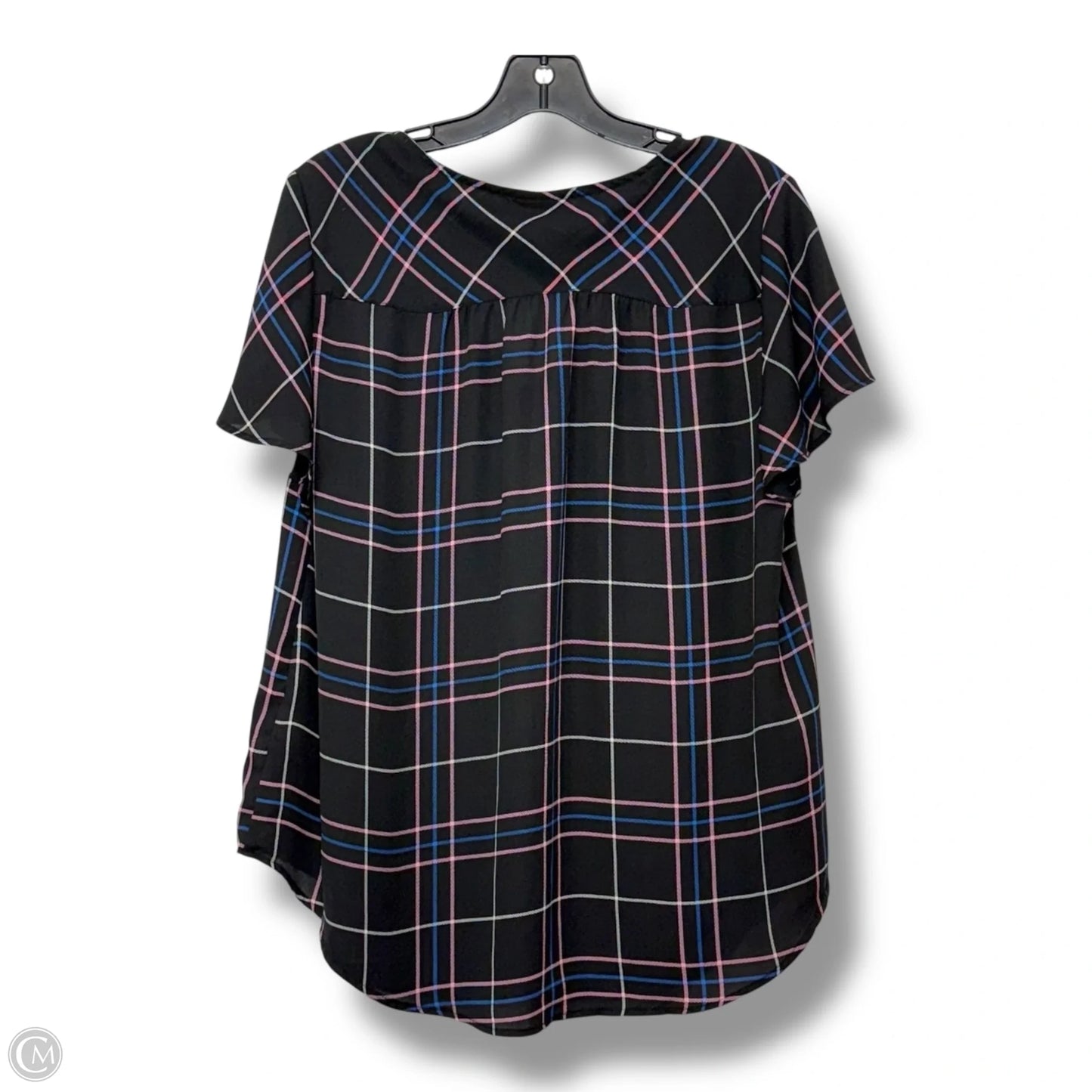 Top Short Sleeve By Torrid In Plaid Pattern, Size: M