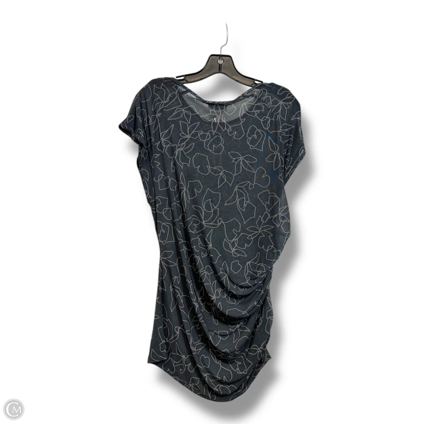 Top Short Sleeve By Calvin Klein In Grey, Size: L