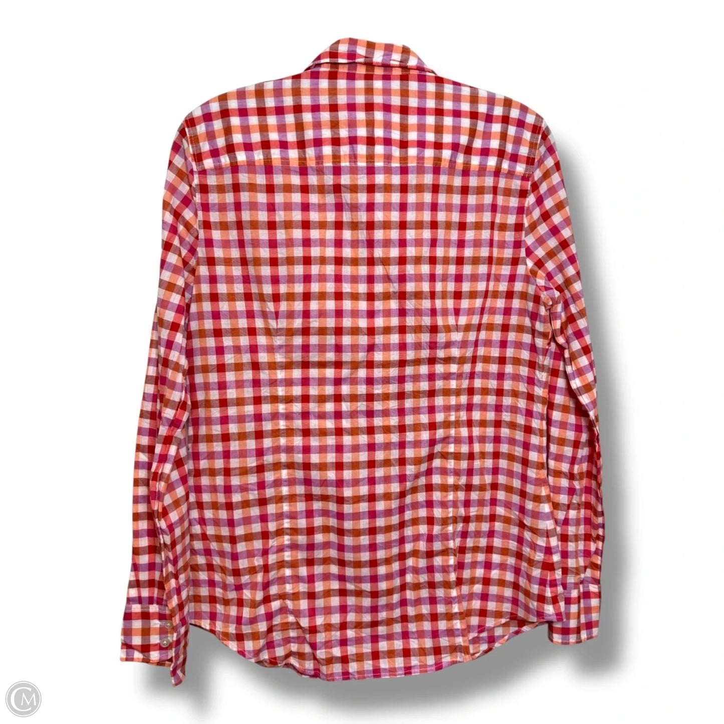 Top Long Sleeve By J. Crew In Plaid Pattern, Size: M
