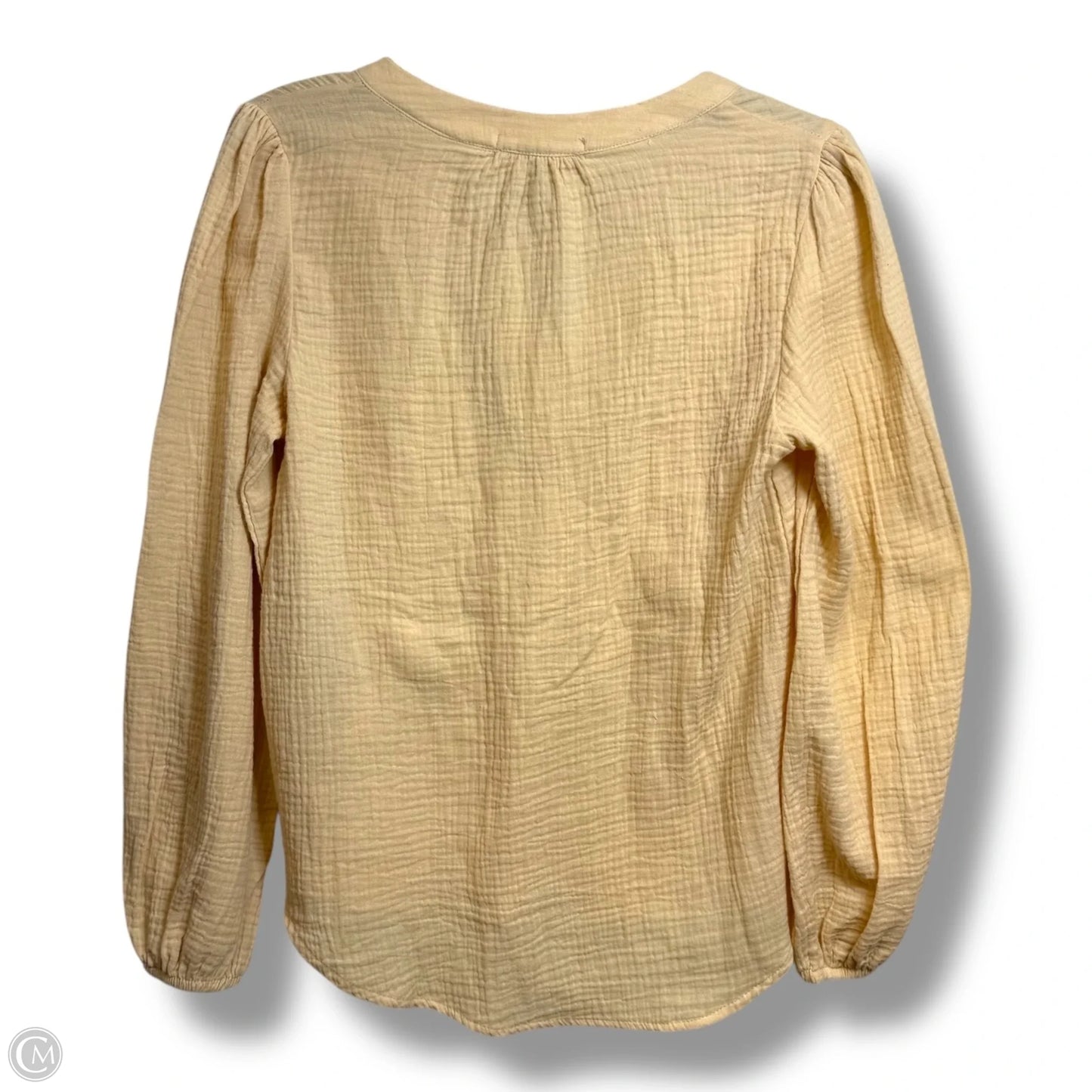 Top Long Sleeve By Gibson In Cream, Size: S