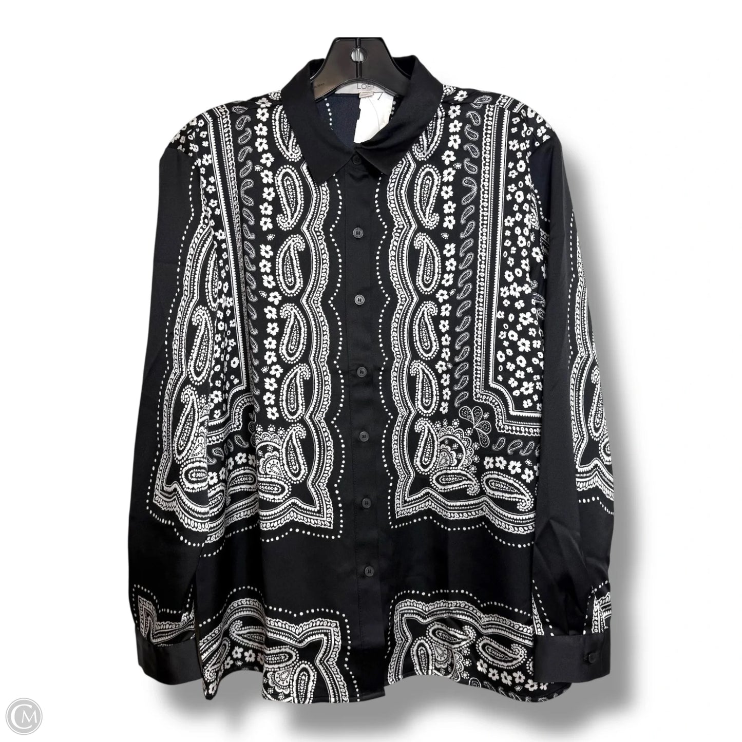 Top Long Sleeve By Loft In Paisley Print, Size: S