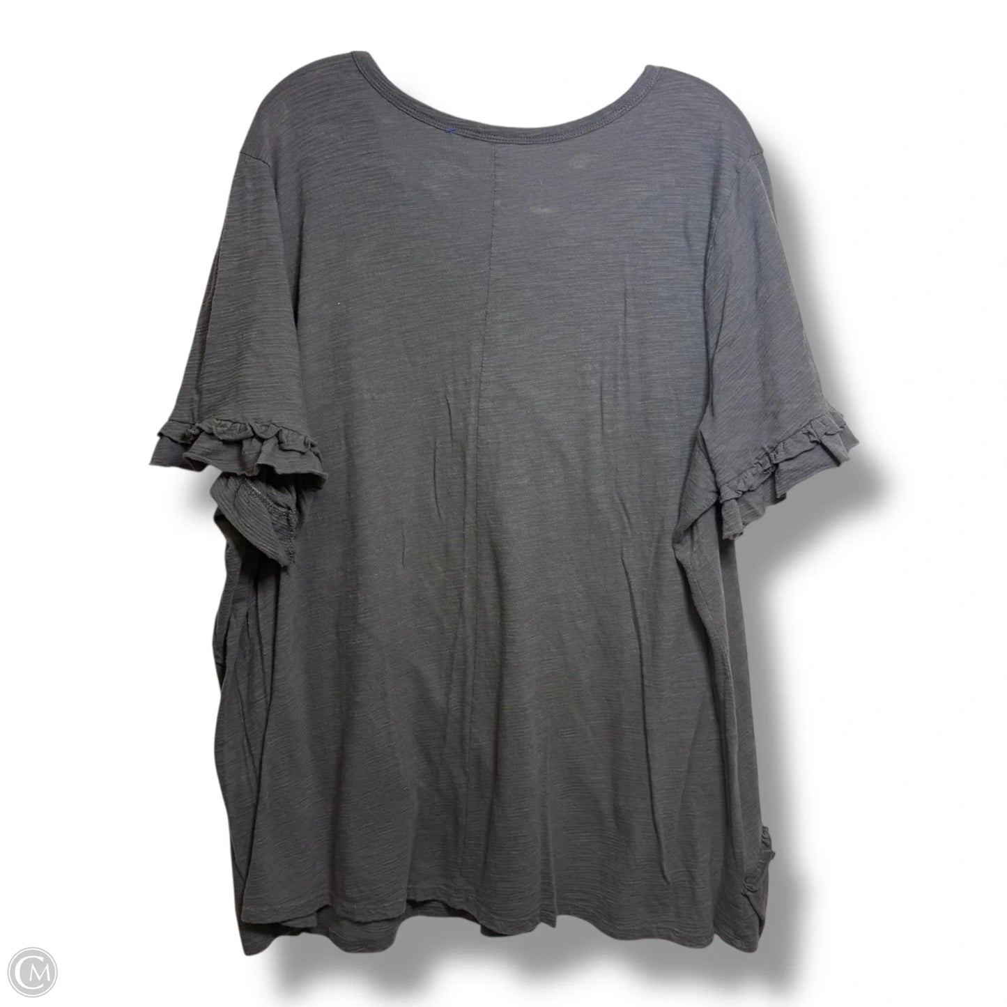 Top Short Sleeve By Lane Bryant In Grey, Size: 2x