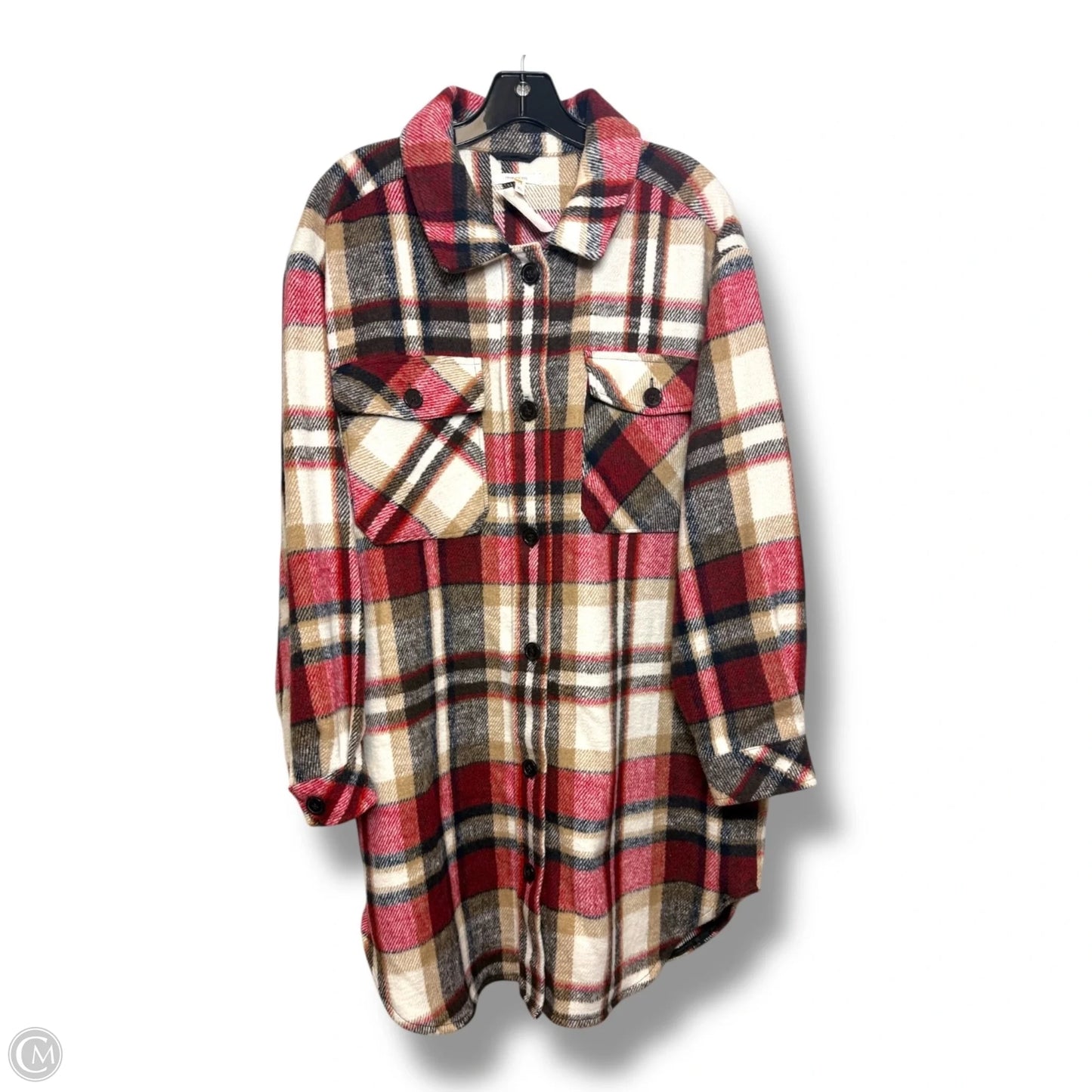 Jacket Shirt By Maurices In Plaid Pattern, Size: Xl