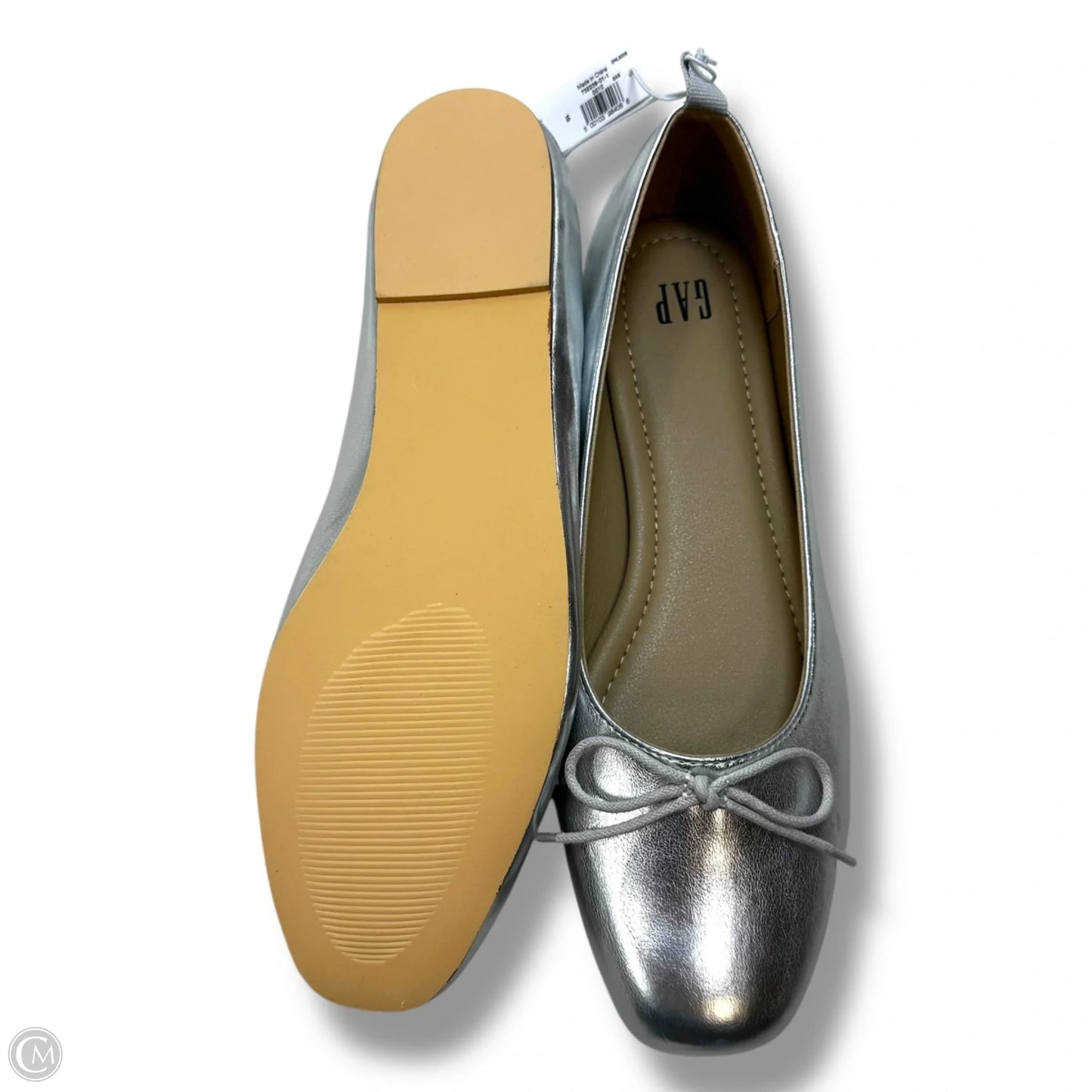 Shoes Flats By Gap In Silver, Size: 10