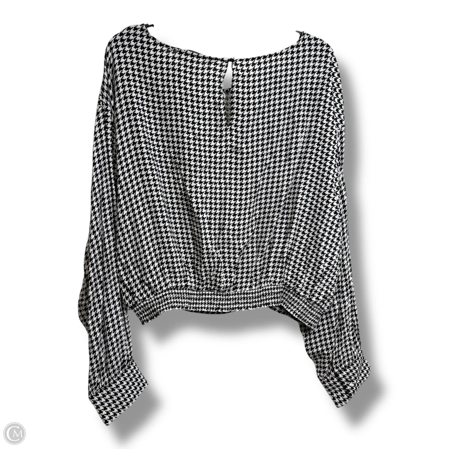 Top Long Sleeve By Loft In Black & White, Size: Xl