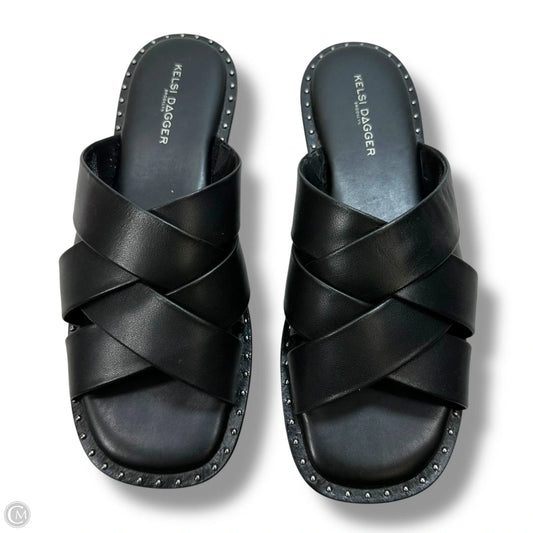 Sandals Flats By Kelsi Dagger In Black, Size: 8.5