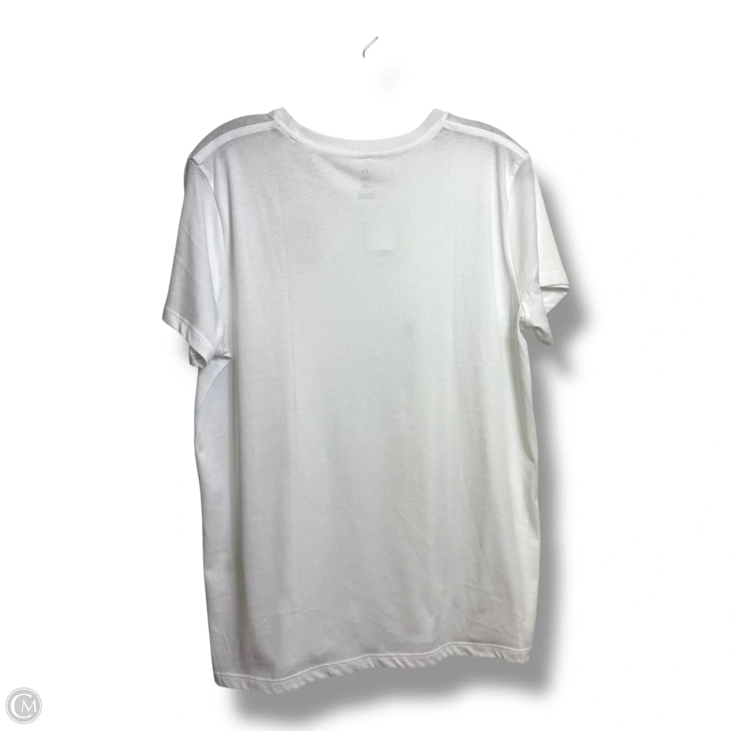 Athletic Top Short Sleeve By Under Armour In White, Size: L