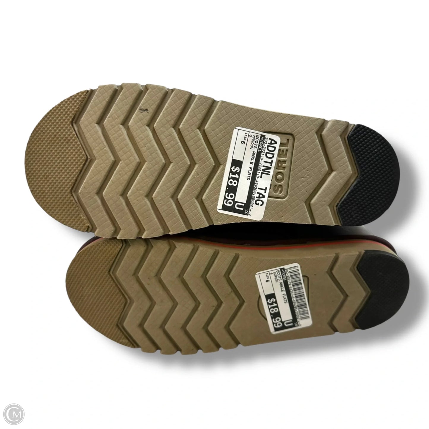 Boots Ankle Flats By Sorel In Maroon, Size: 6