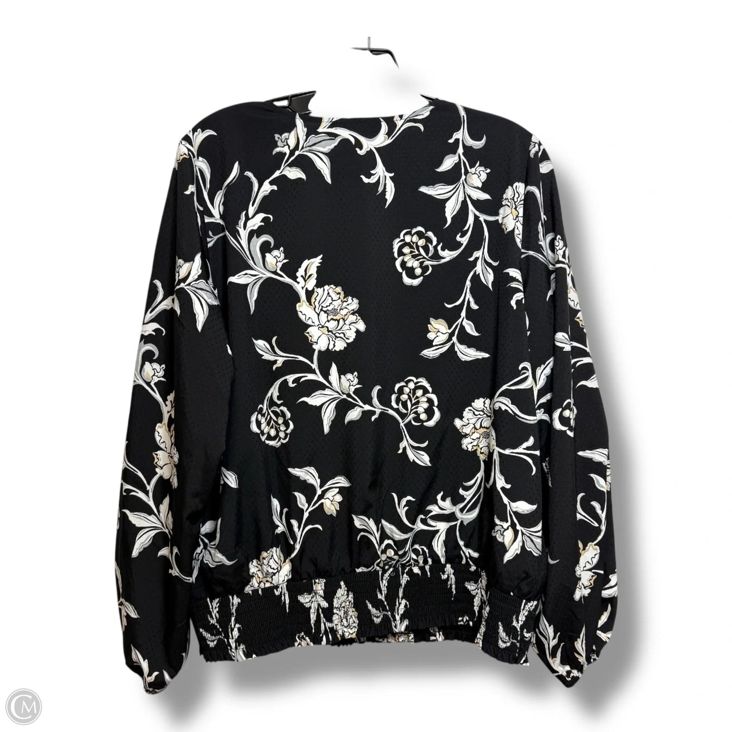 Top Long Sleeve By White House Black Market In Black & White, Size: L