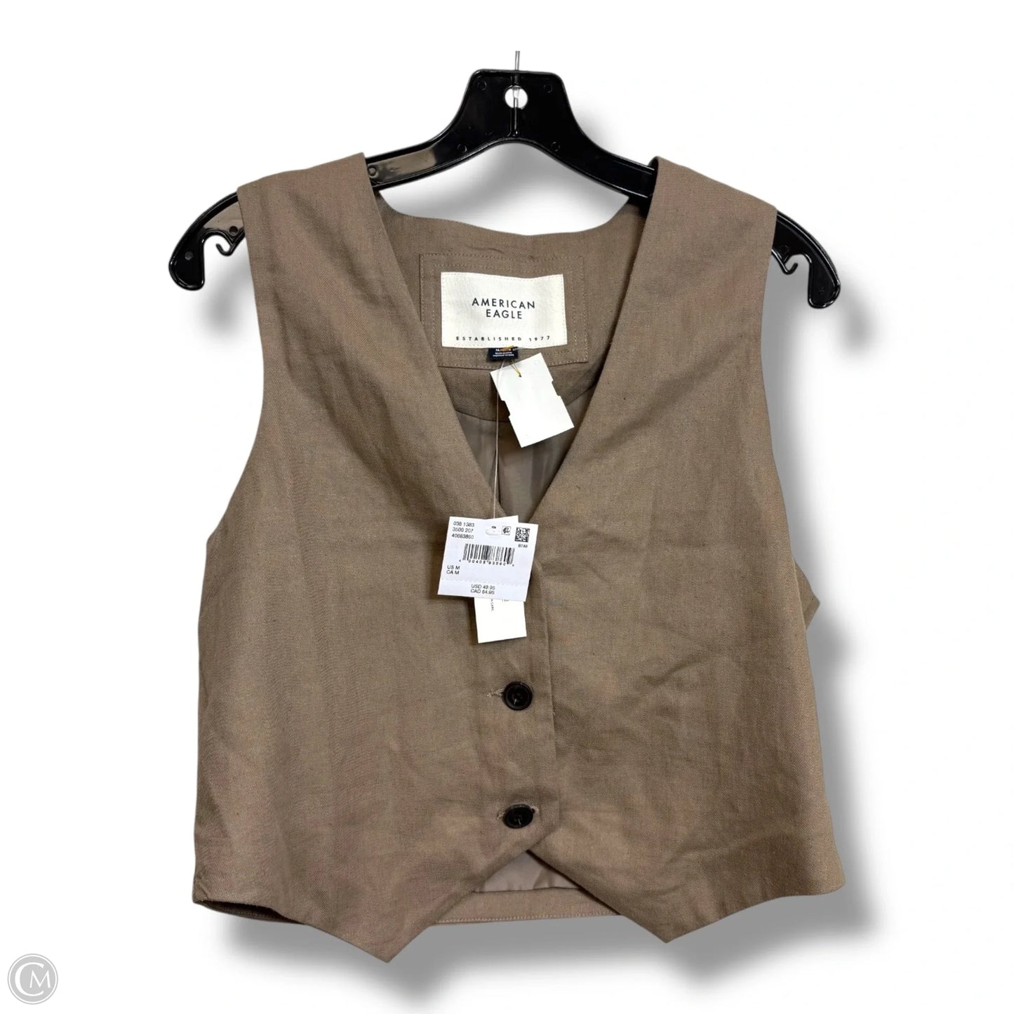 Vest Other By American Eagle In Tan, Size: M