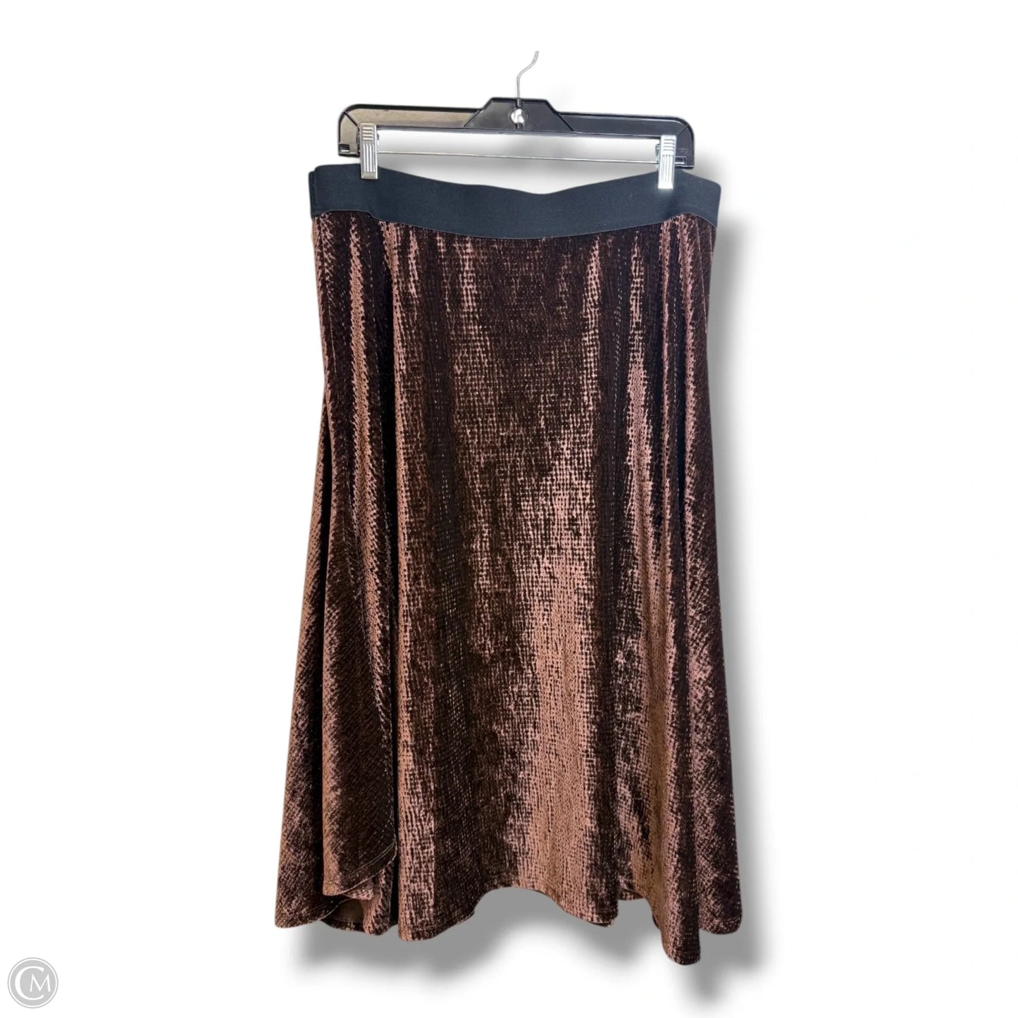 Skirt Midi By Calvin Klein In Brown, Size: L