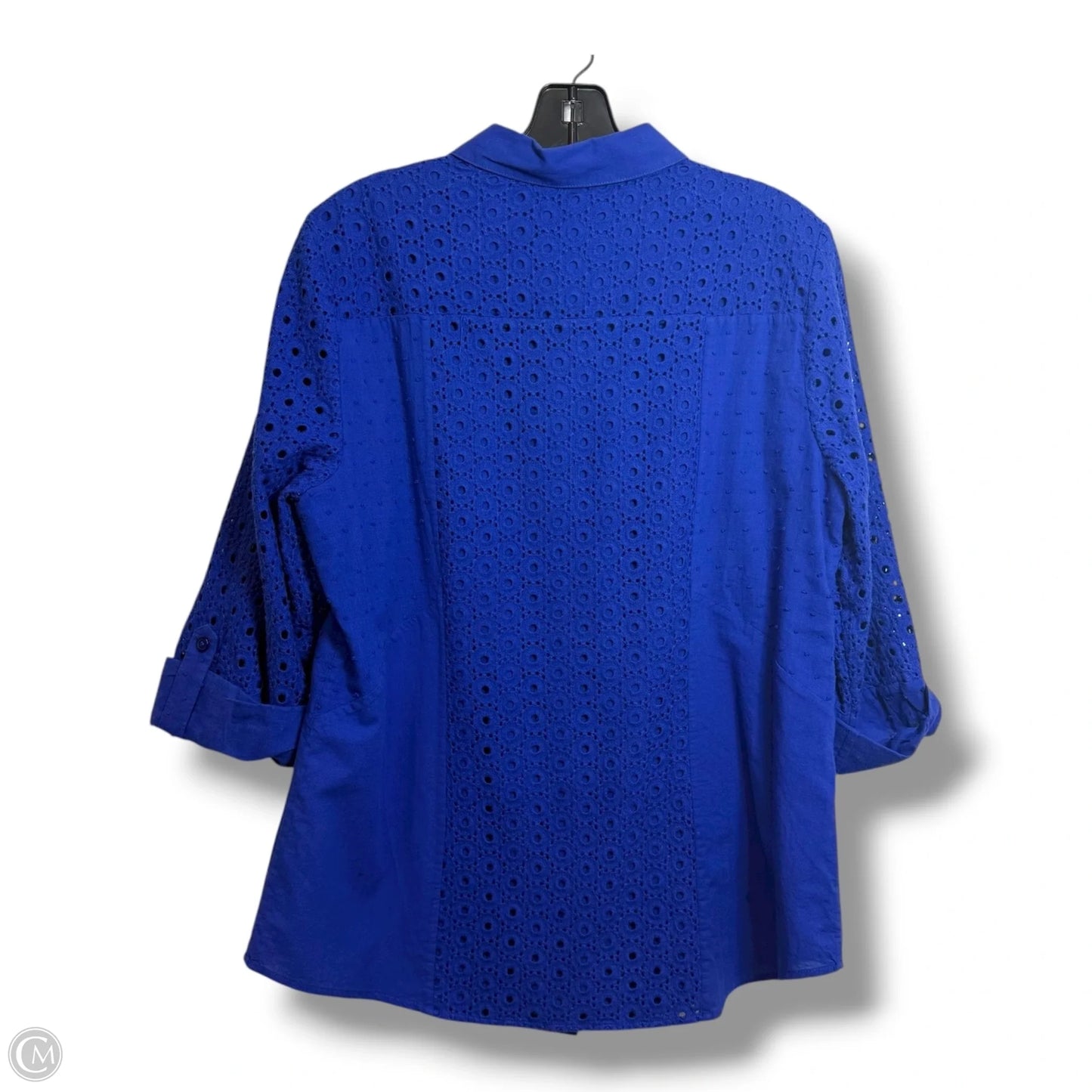 Top Long Sleeve By Chicos In Blue, Size: S