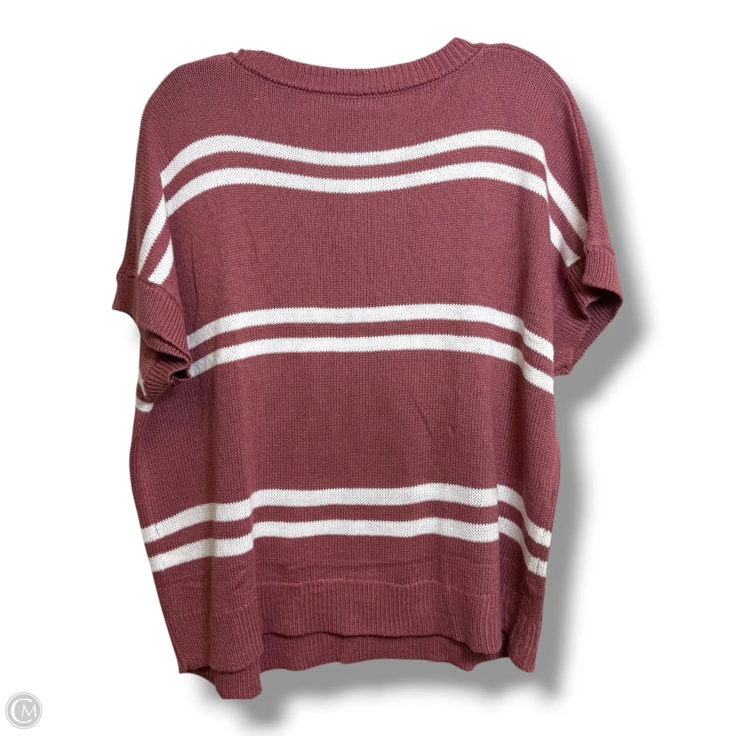 Top Short Sleeve By Clothes Mentor In Striped Pattern, Size: M