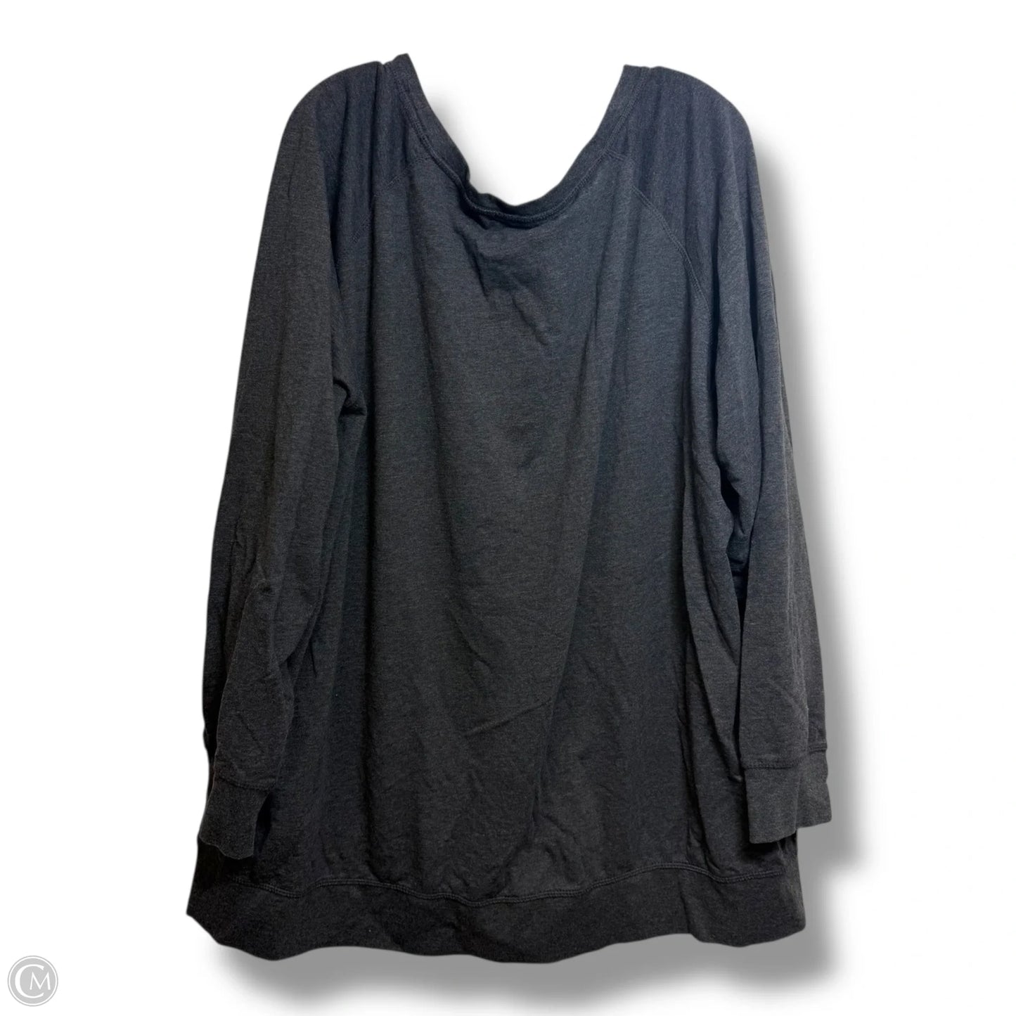 Top Long Sleeve Basic By Disney In Grey, Size: 4x