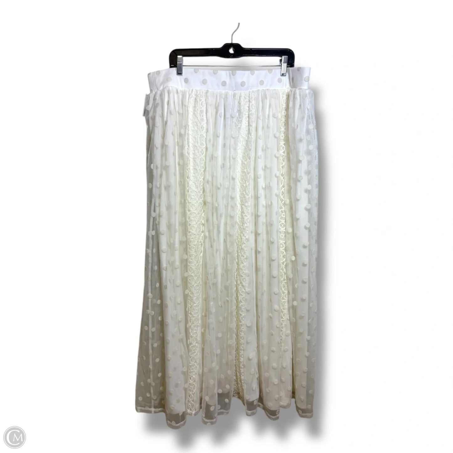 Skirt Maxi By Torrid In White, Size: 2x