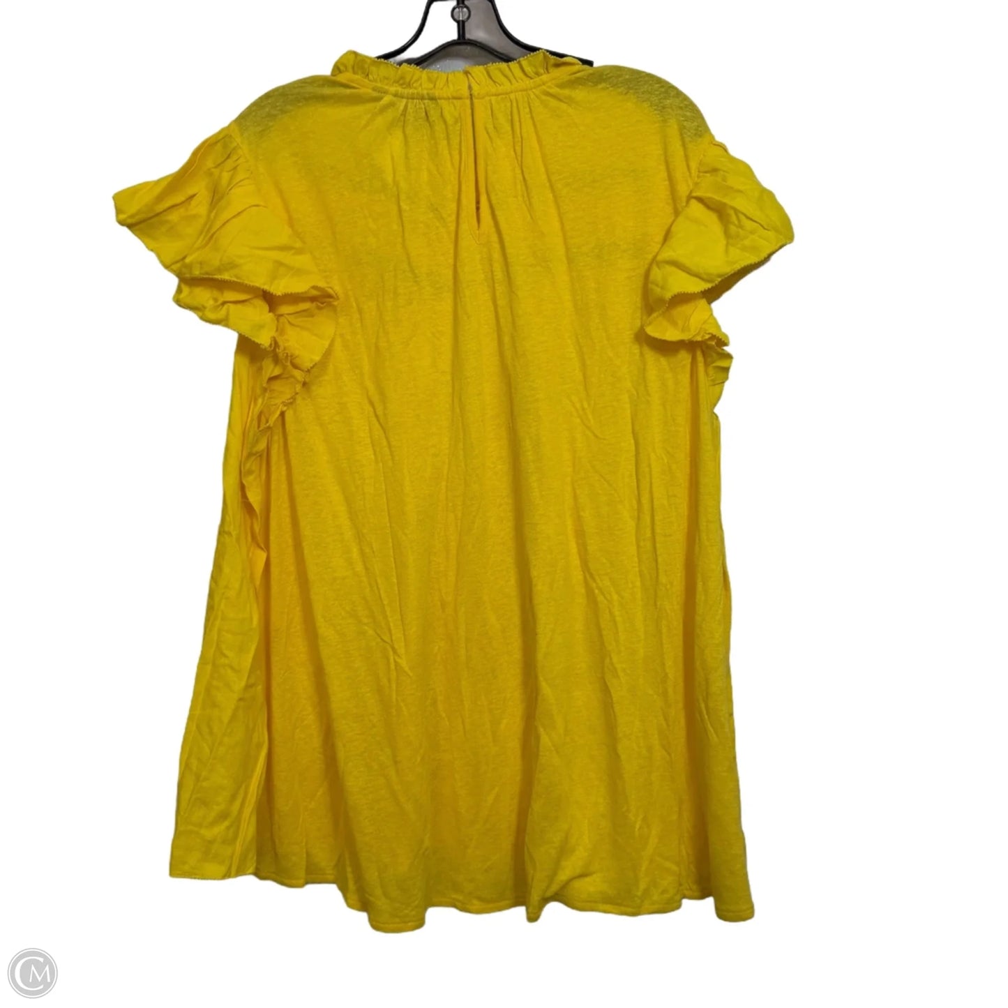 Top Short Sleeve By Lane Bryant In Yellow, Size: 20