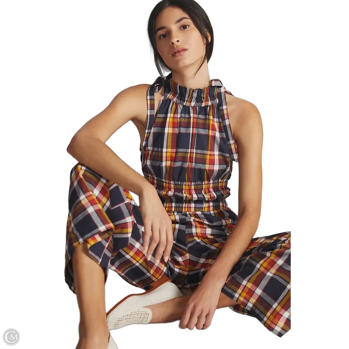 Kopal Heera Jumpsuit By Anthropologie In Plaid Pattern, Size: L