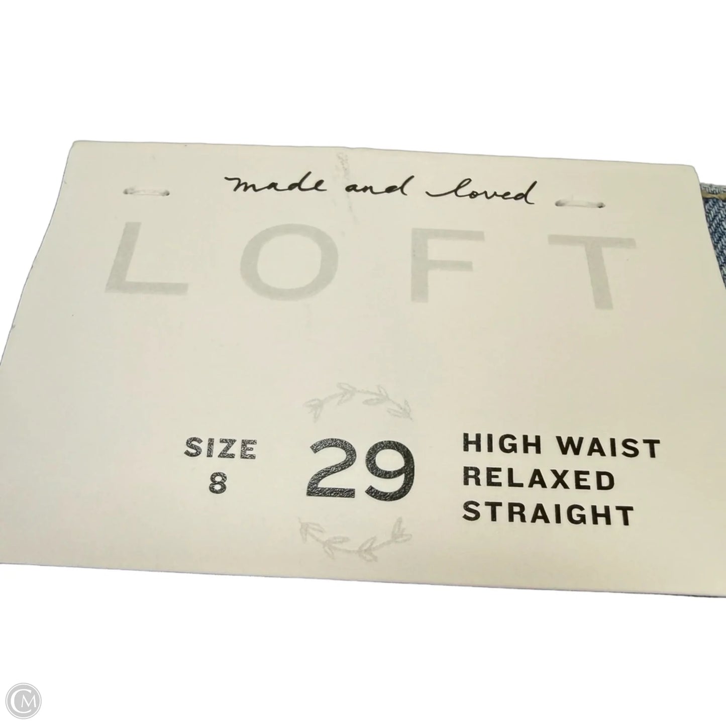 Jeans straight By Loft In Blue Denim, Size: 8