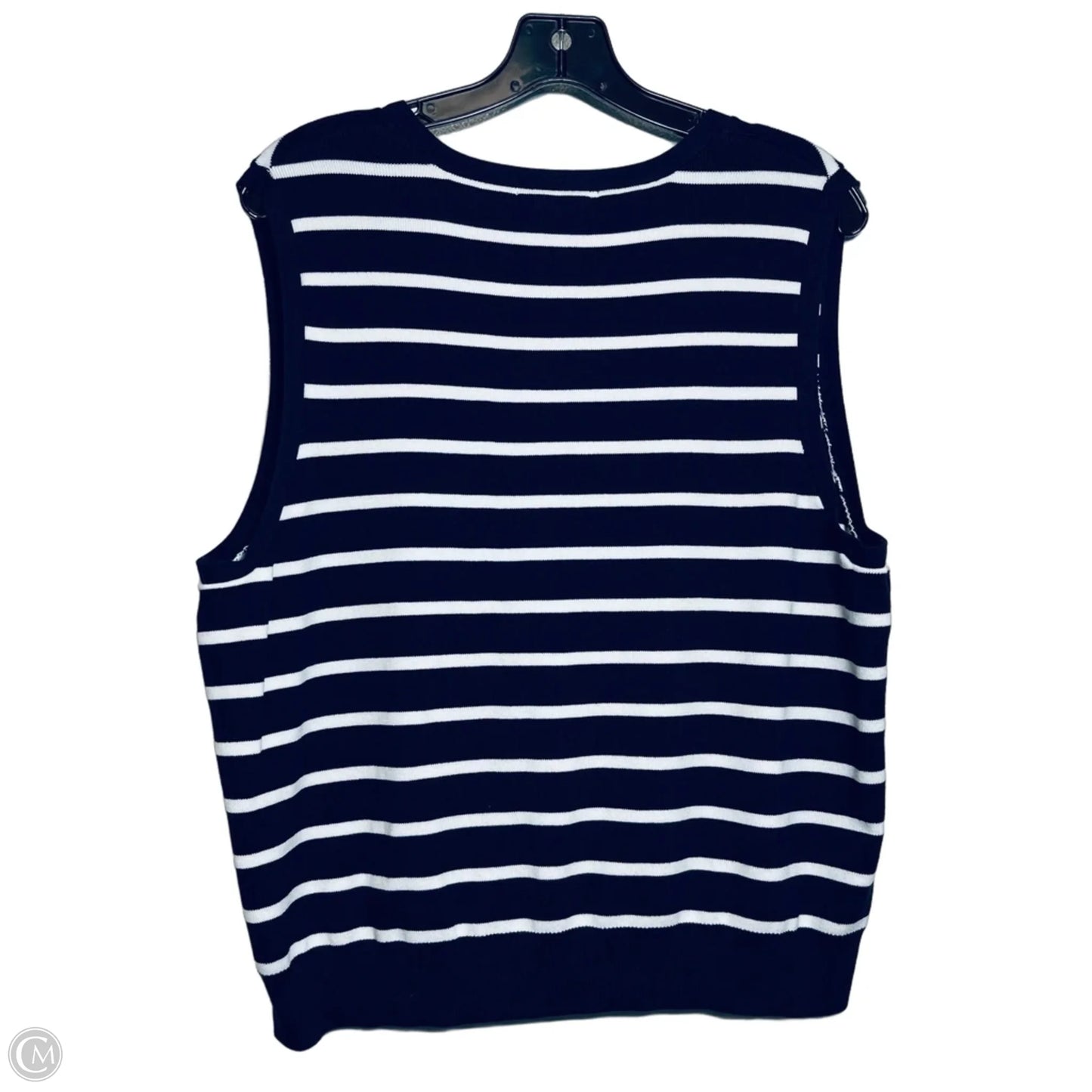 Top Sleeveless By Free Assembly In Striped Pattern, Size: 2x