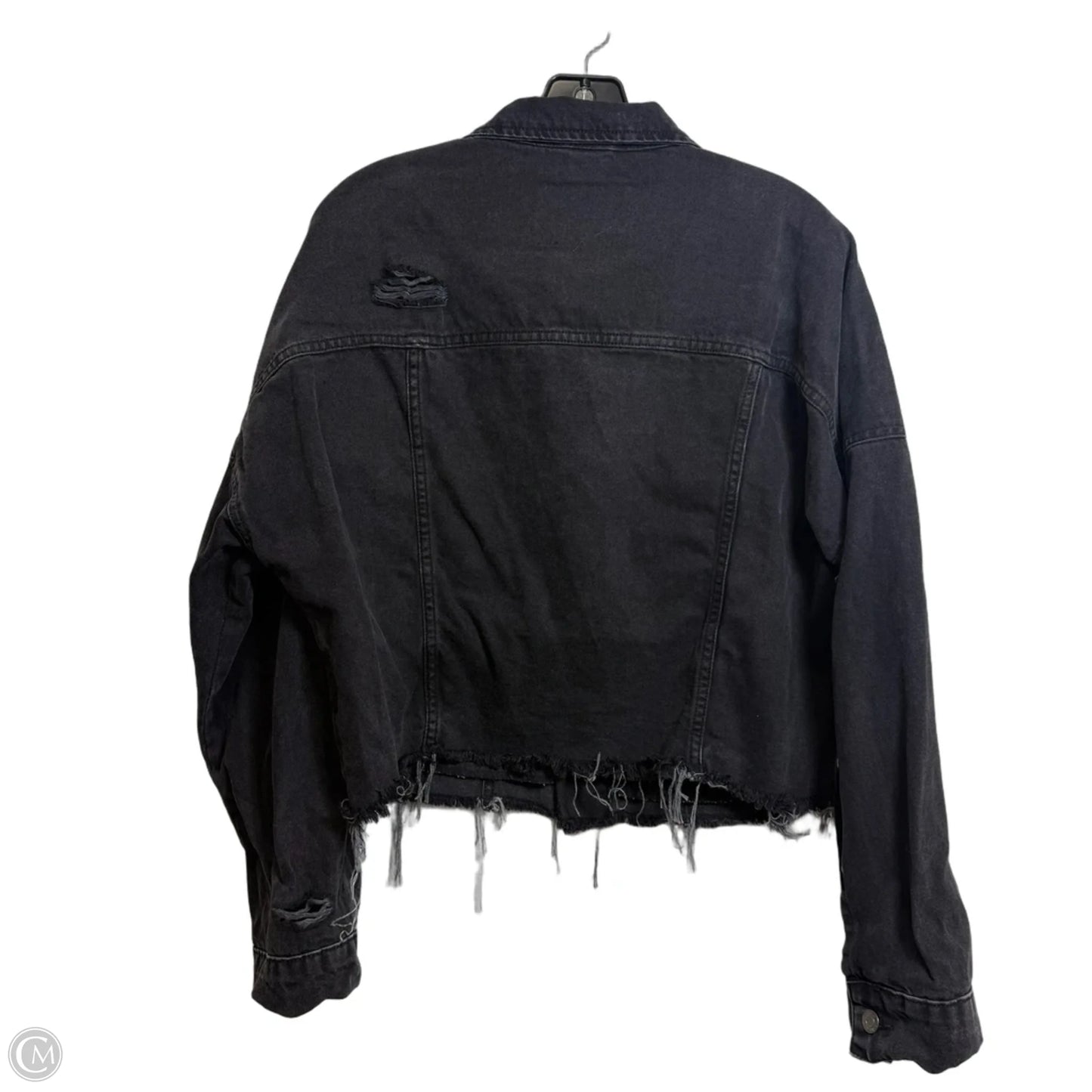 Jacket Denim By Clothes Mentor In Black, Size: M