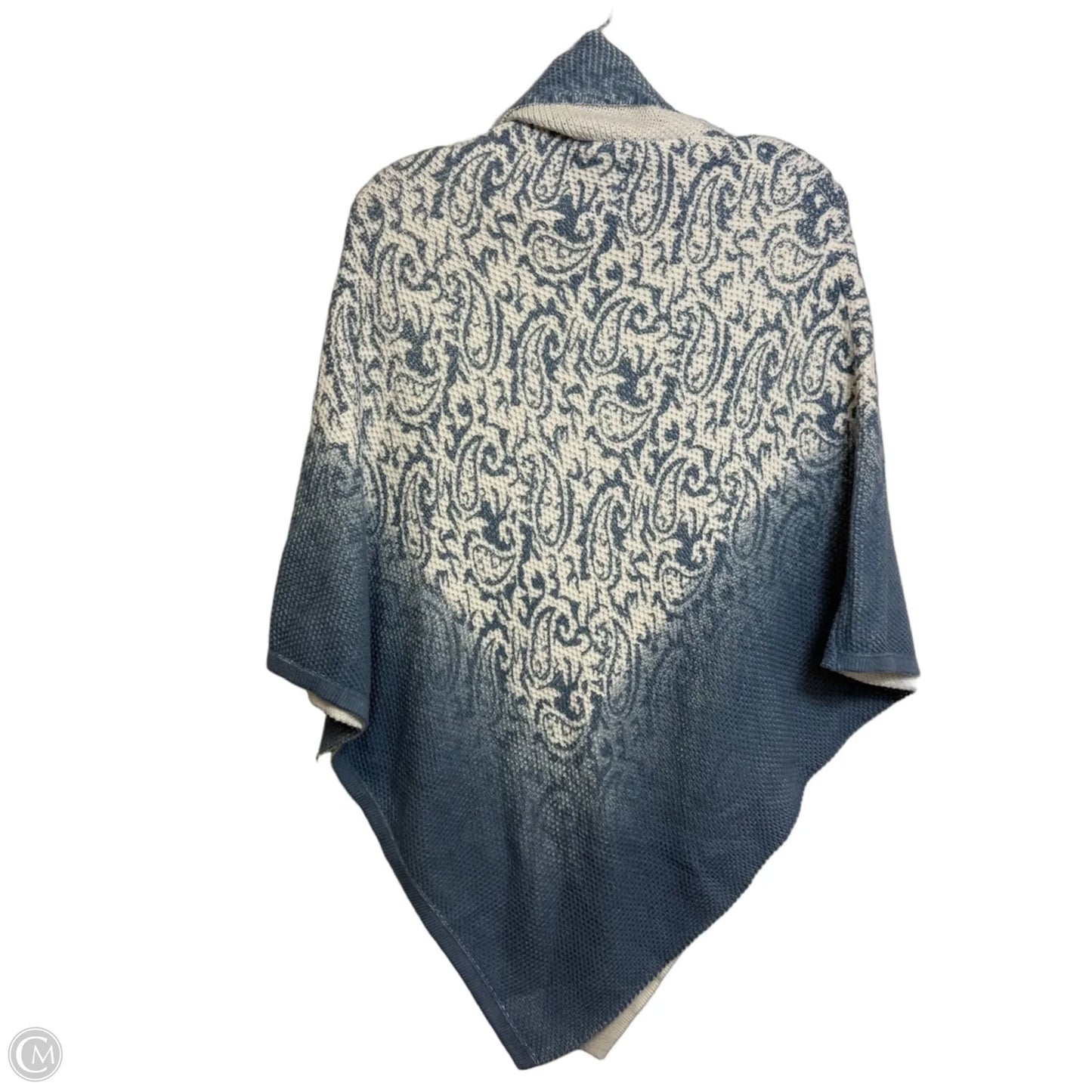 Poncho By Chicos In Blue, Size: Osfm
