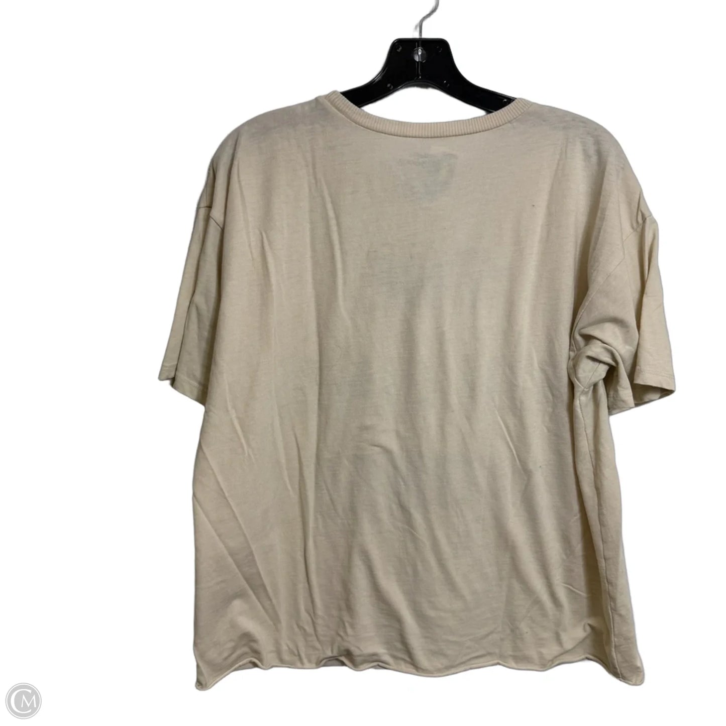 Top Short Sleeve Basic By Clothes Mentor In Tan, Size: L