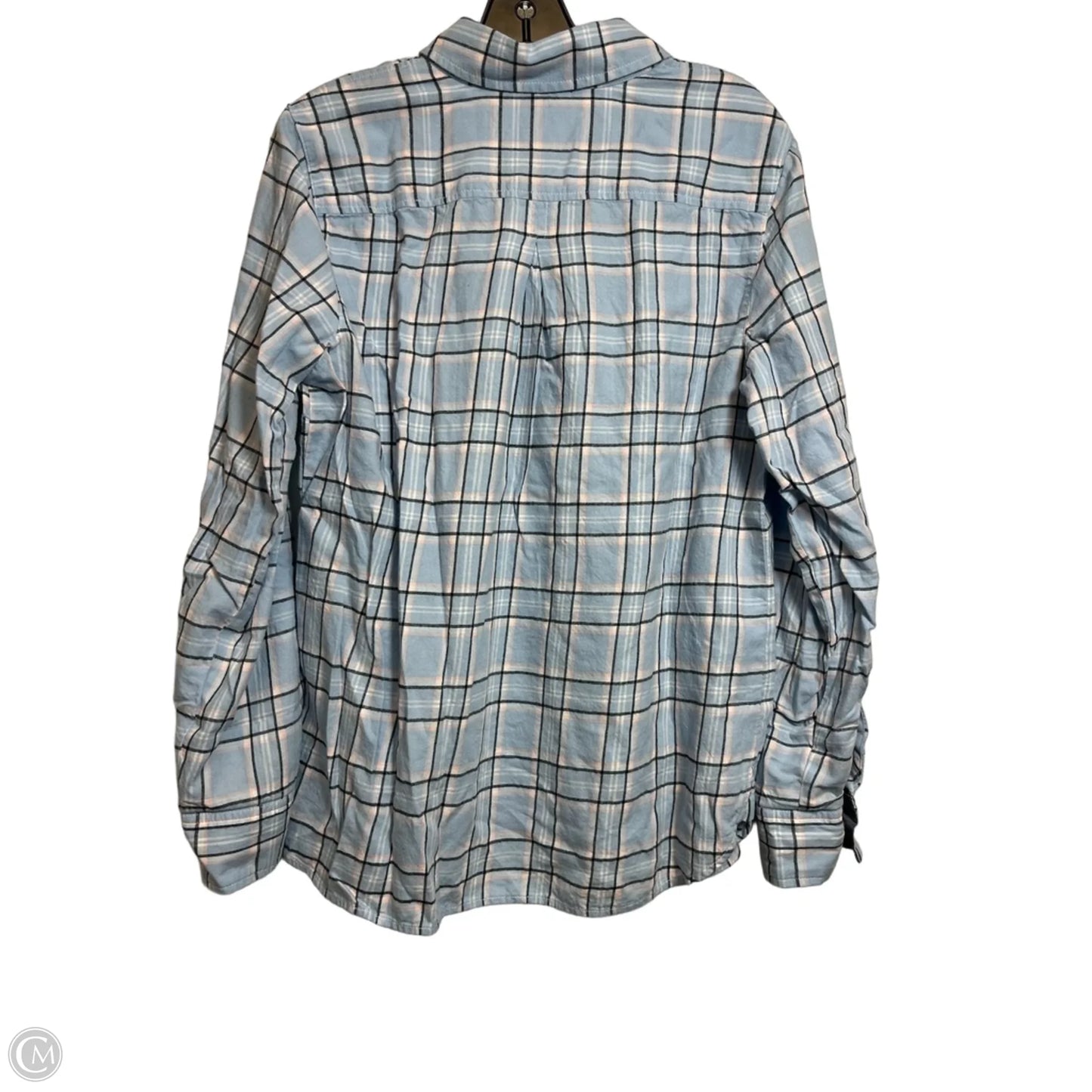 Top Long Sleeve By Tommy Hilfiger In Plaid Pattern, Size: L