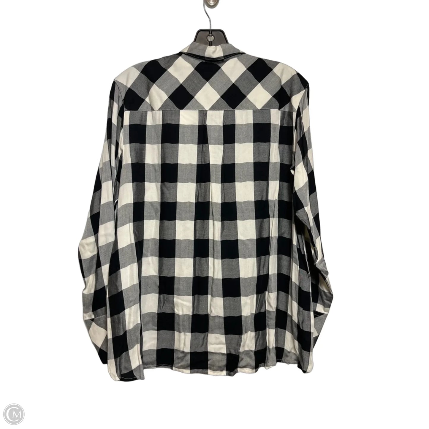 Top Long Sleeve By J. Jill In Checkered Pattern, Size: Xs