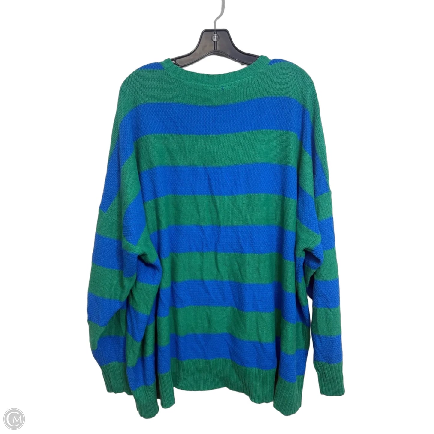 Sweater By Torrid In Blue & Green, Size: 3x