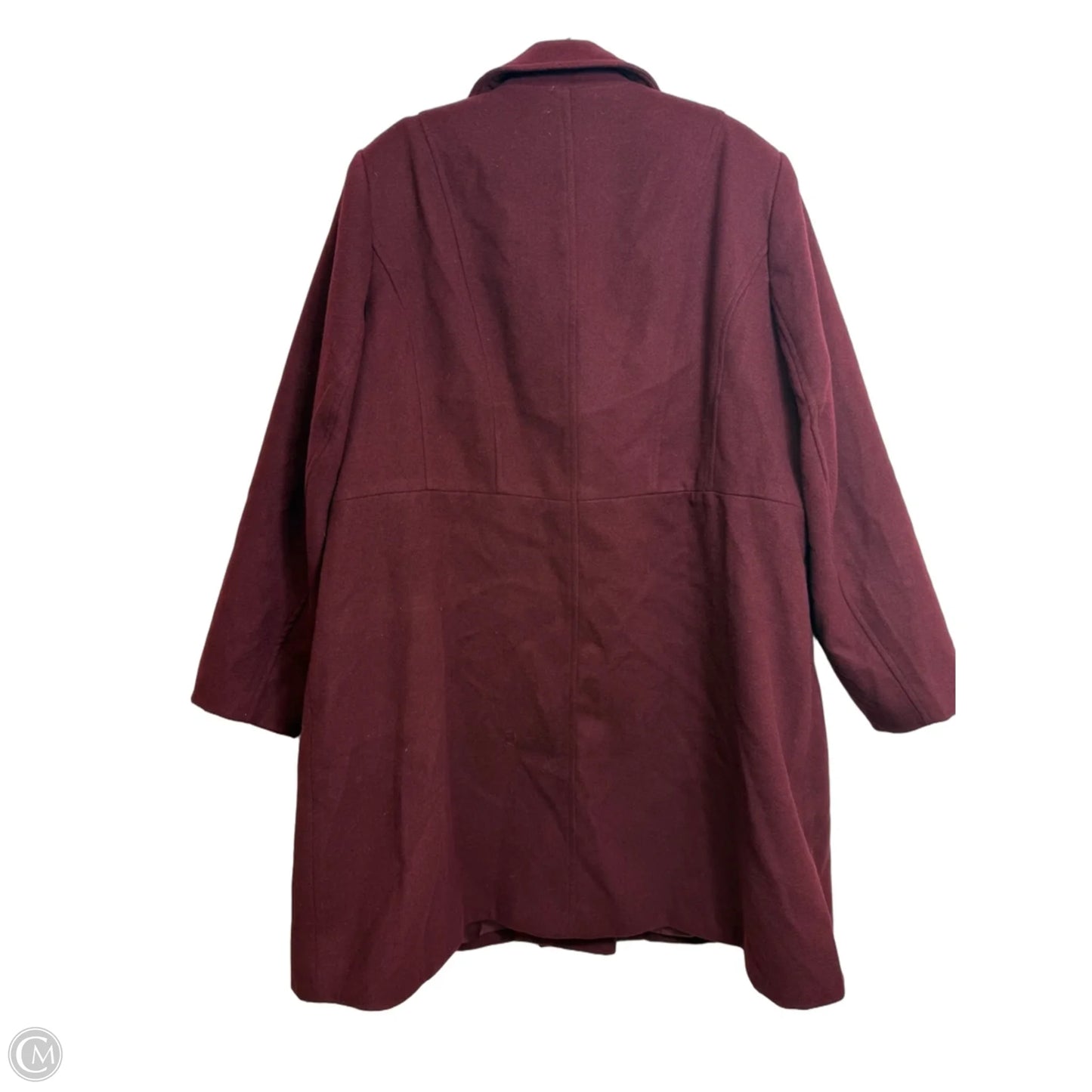 Coat Peacoat By Lane Bryant In Maroon, Size: 20