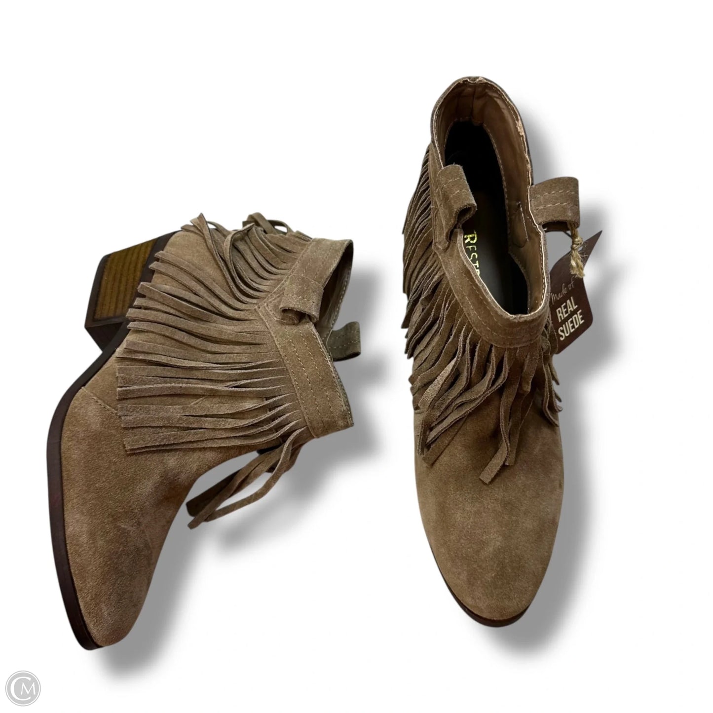 Boots Ankle Flats By Restricted In Tan, Size: 7.5