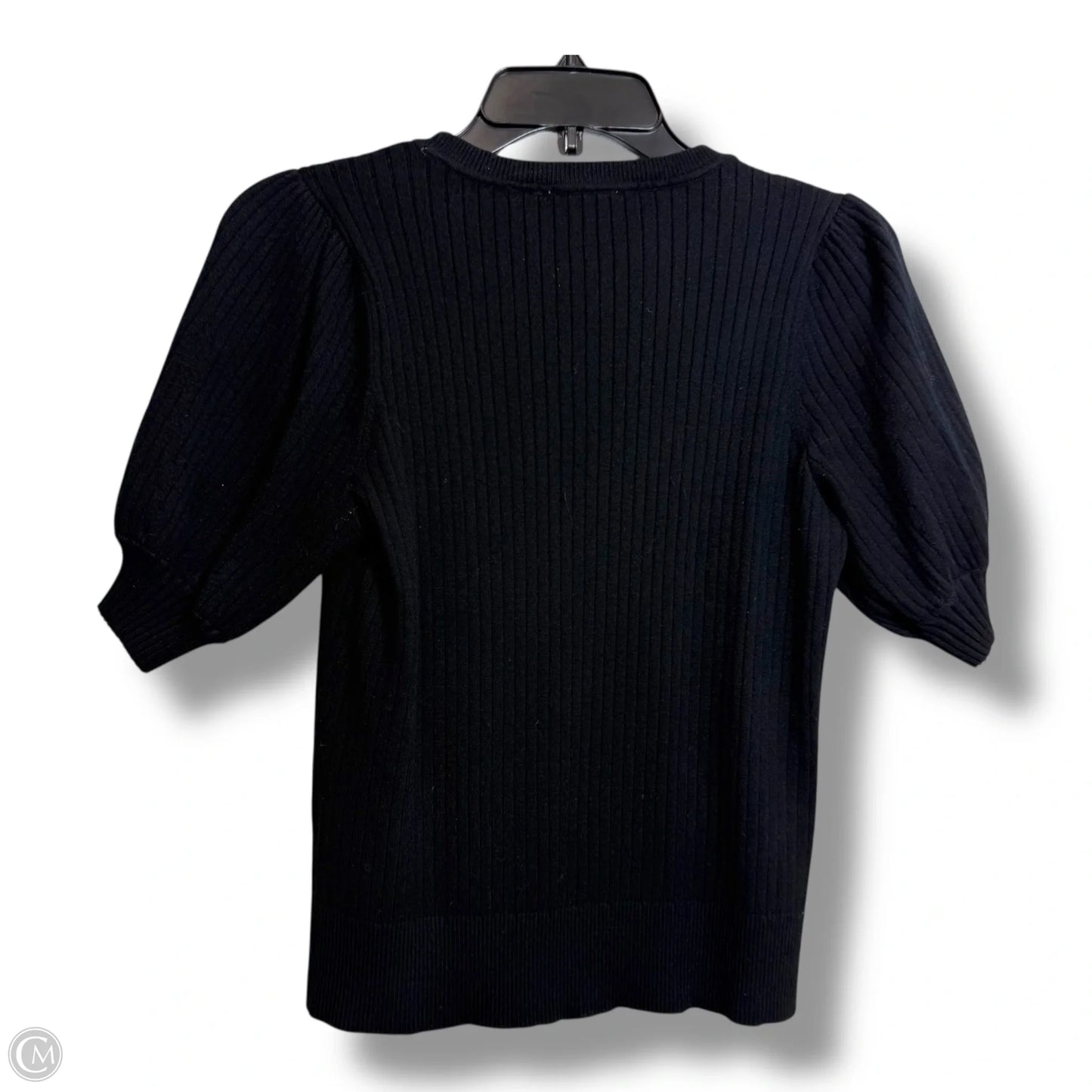 Sweater Short Sleeve By Elie Tahari In Black, Size: M