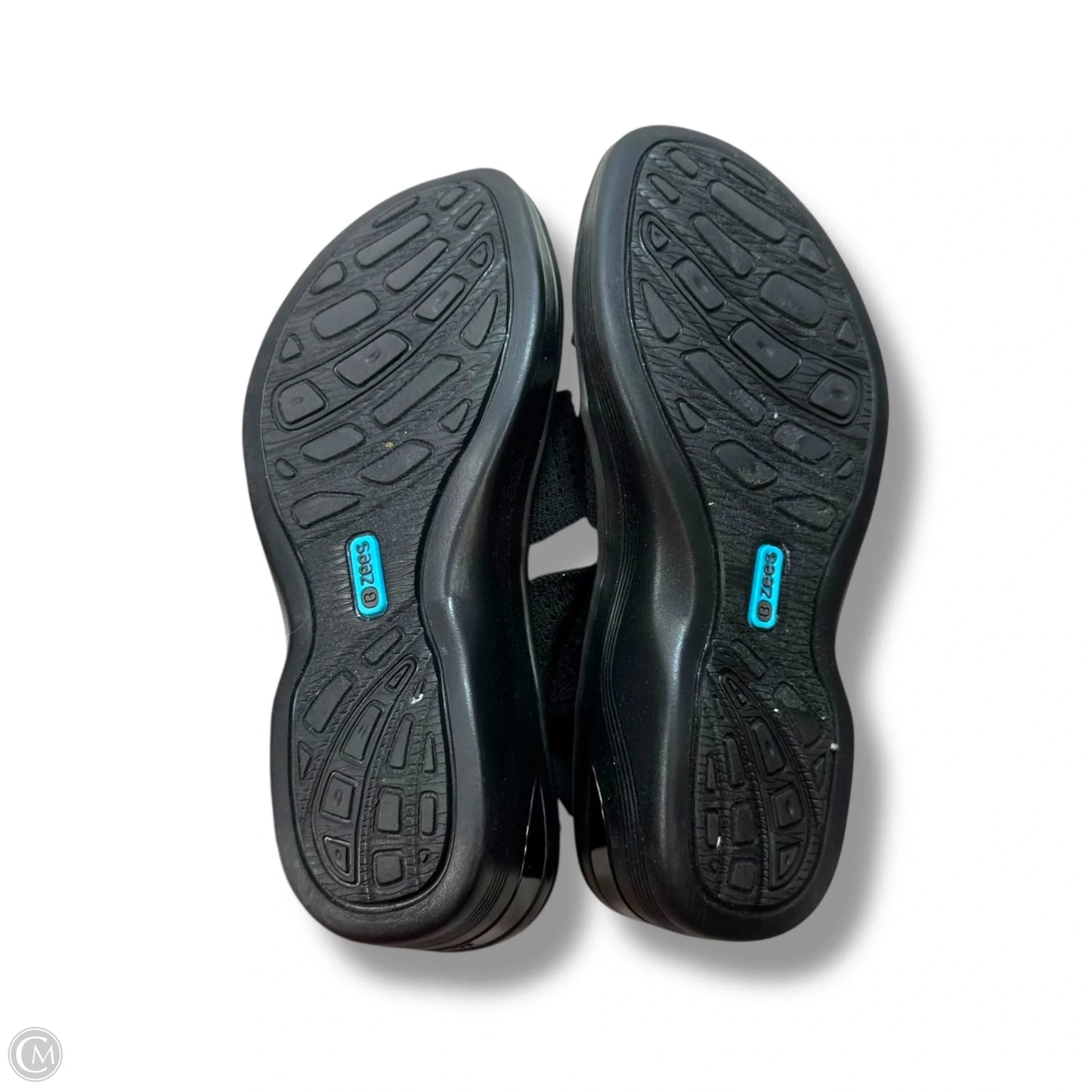 Sandals Heels Wedge By Bzees In Black, Size: 7