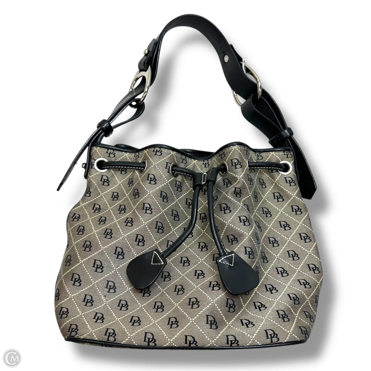 Bucket bag drawstring Handbag Designer By Dooney And Bourke, Size: Medium