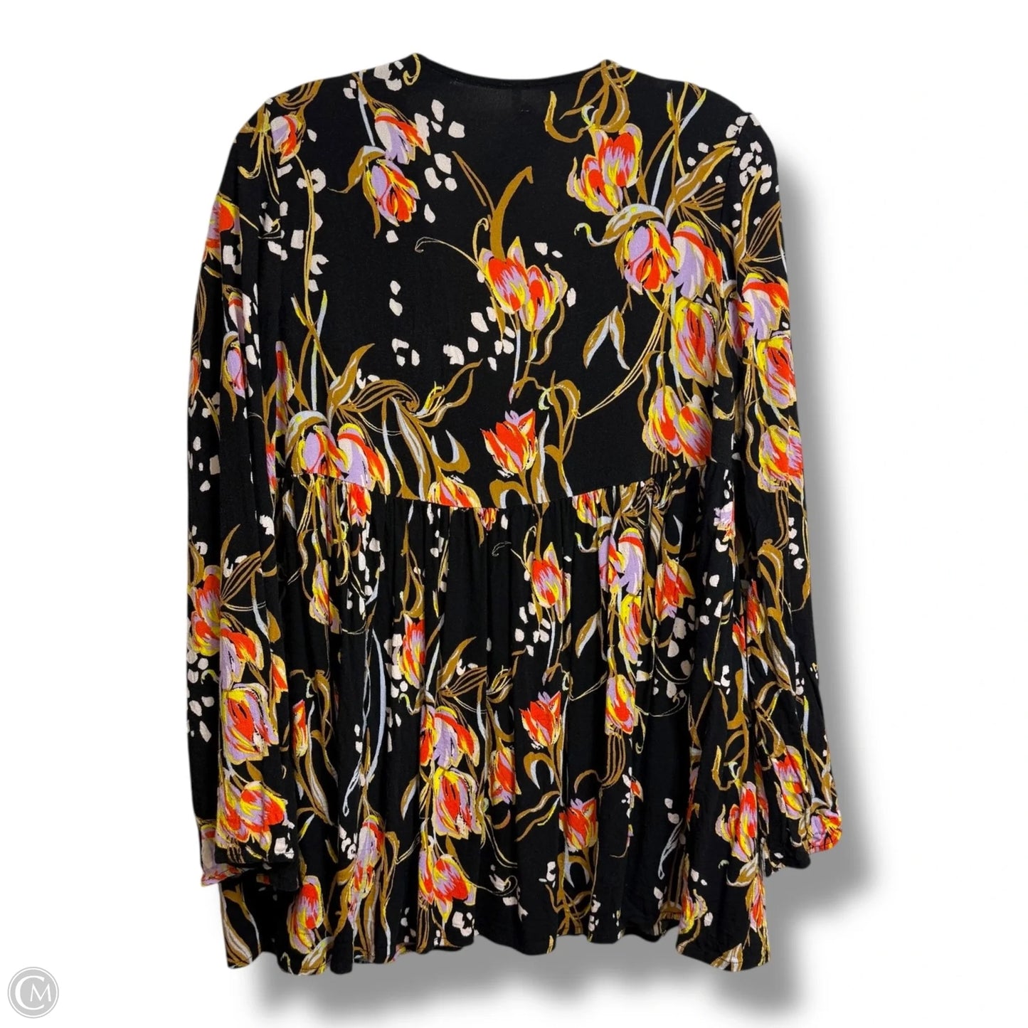 Top Long Sleeve By Free People In Floral Print, Size: Xs