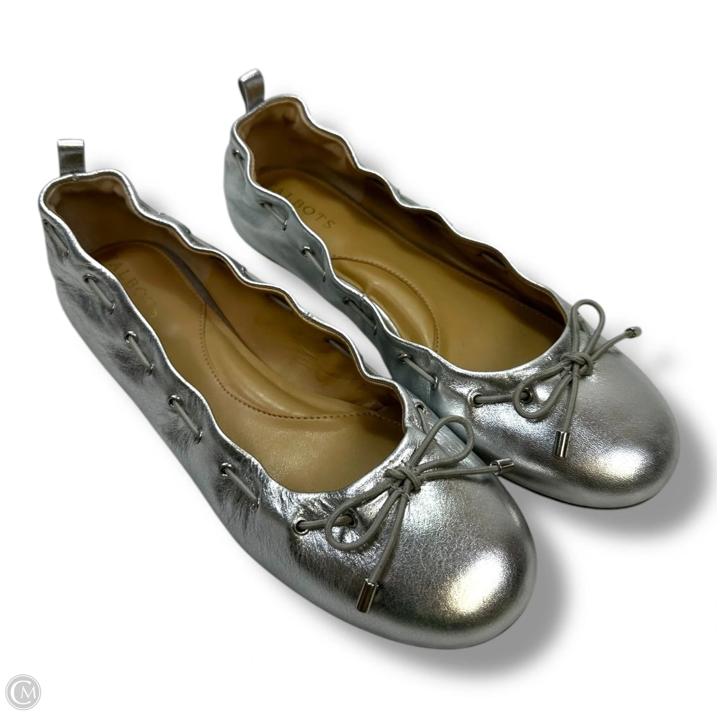 Shoes Flats By Talbots In Silver, Size: 7