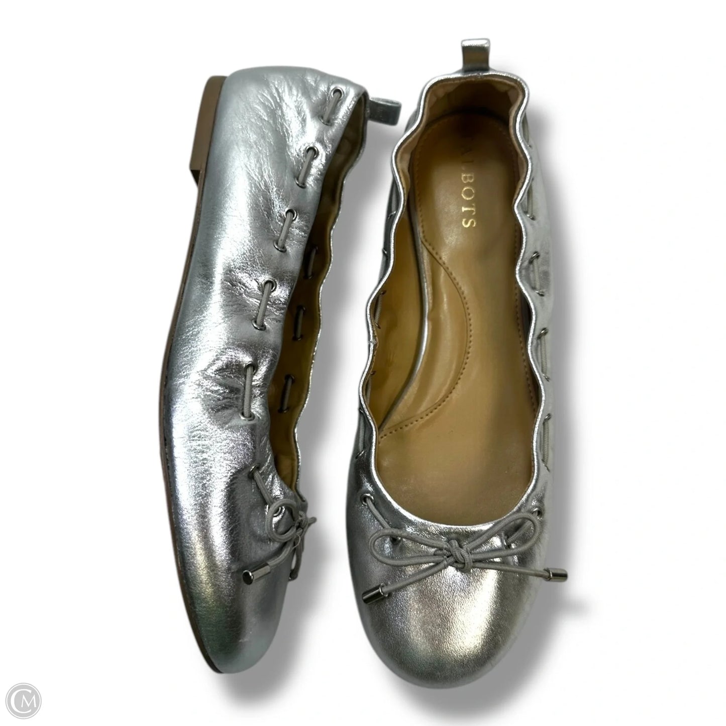 Shoes Flats By Talbots In Silver, Size: 7