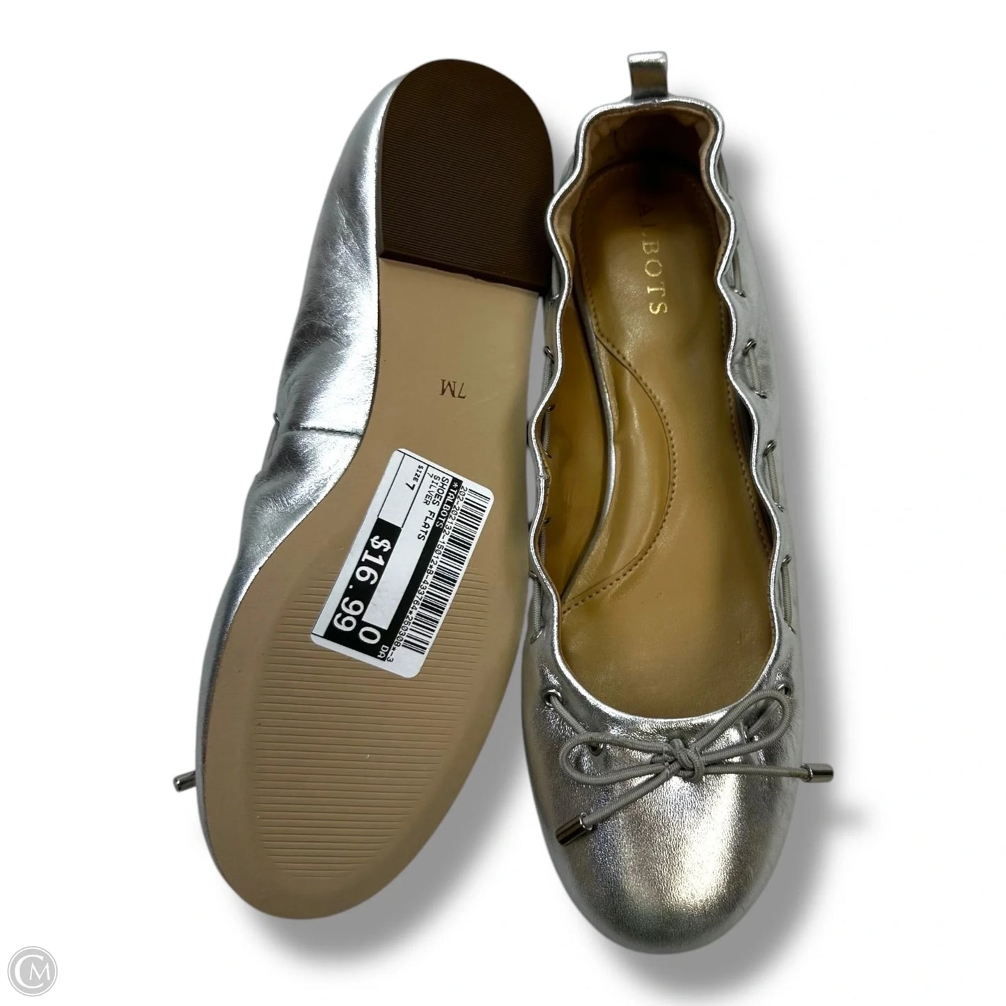 Shoes Flats By Talbots In Silver, Size: 7