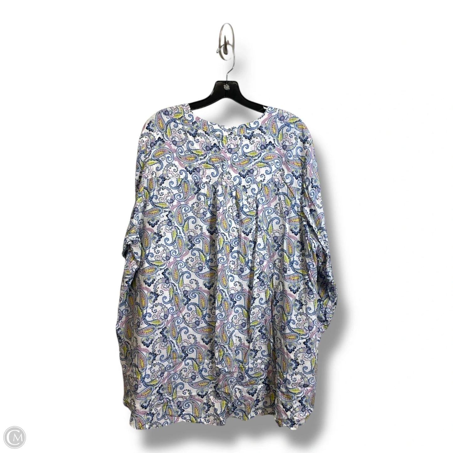 Top Long Sleeve By Grace In Paisley Print, Size: 30