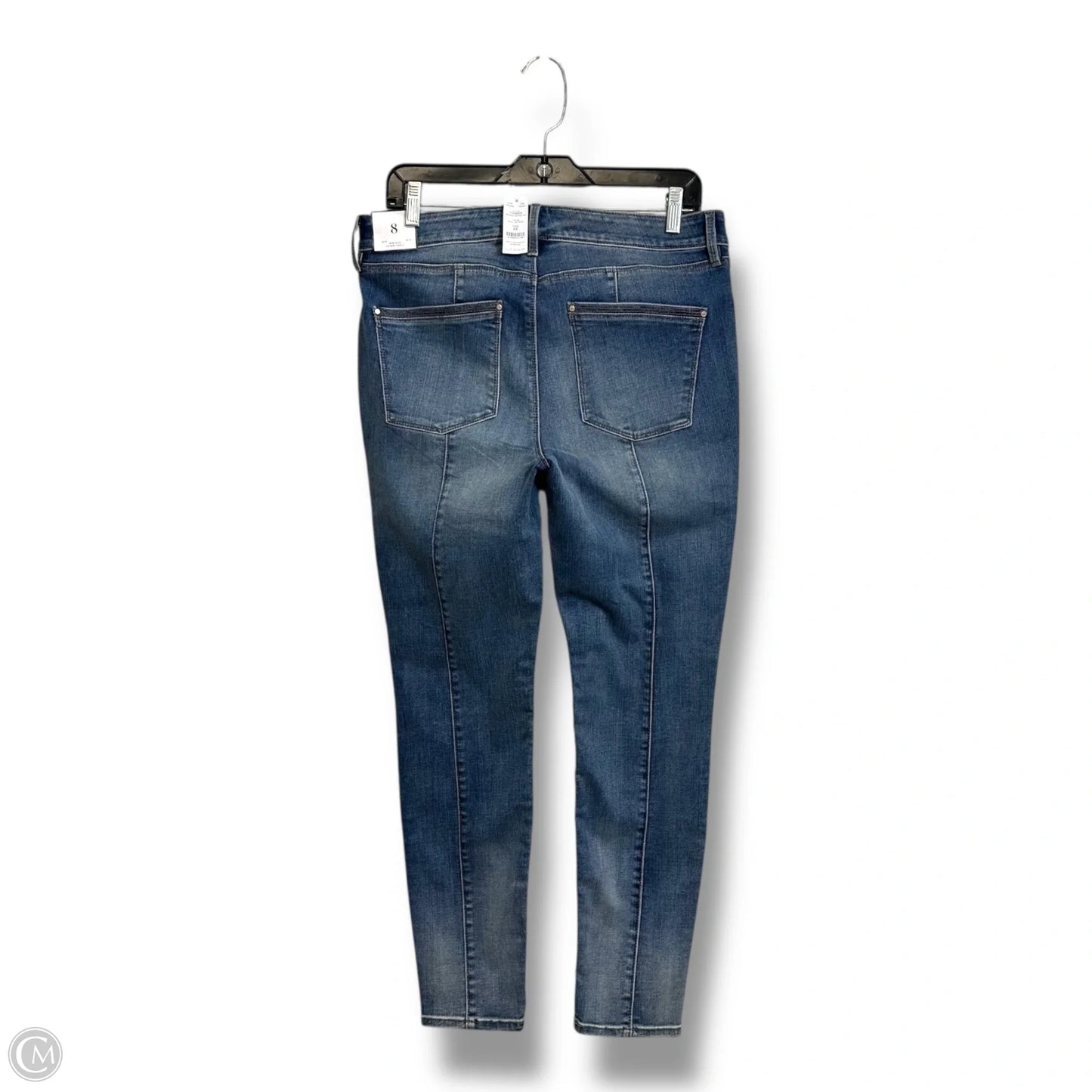 Jeans mid rise skinny Straight By White House Black Market In Blue Denim, Size: 8