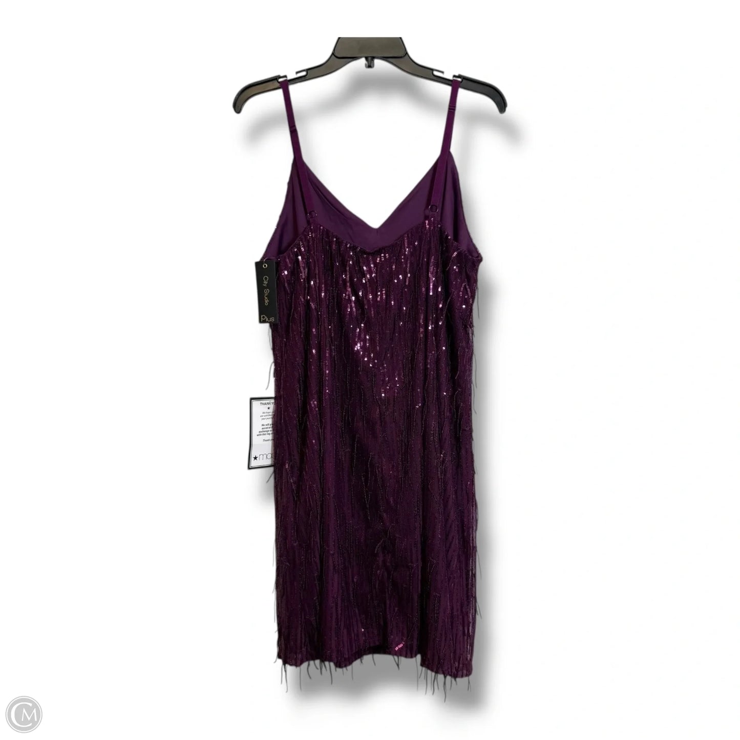 Dress Casual Short By City Studio In Purple, Size: 1x