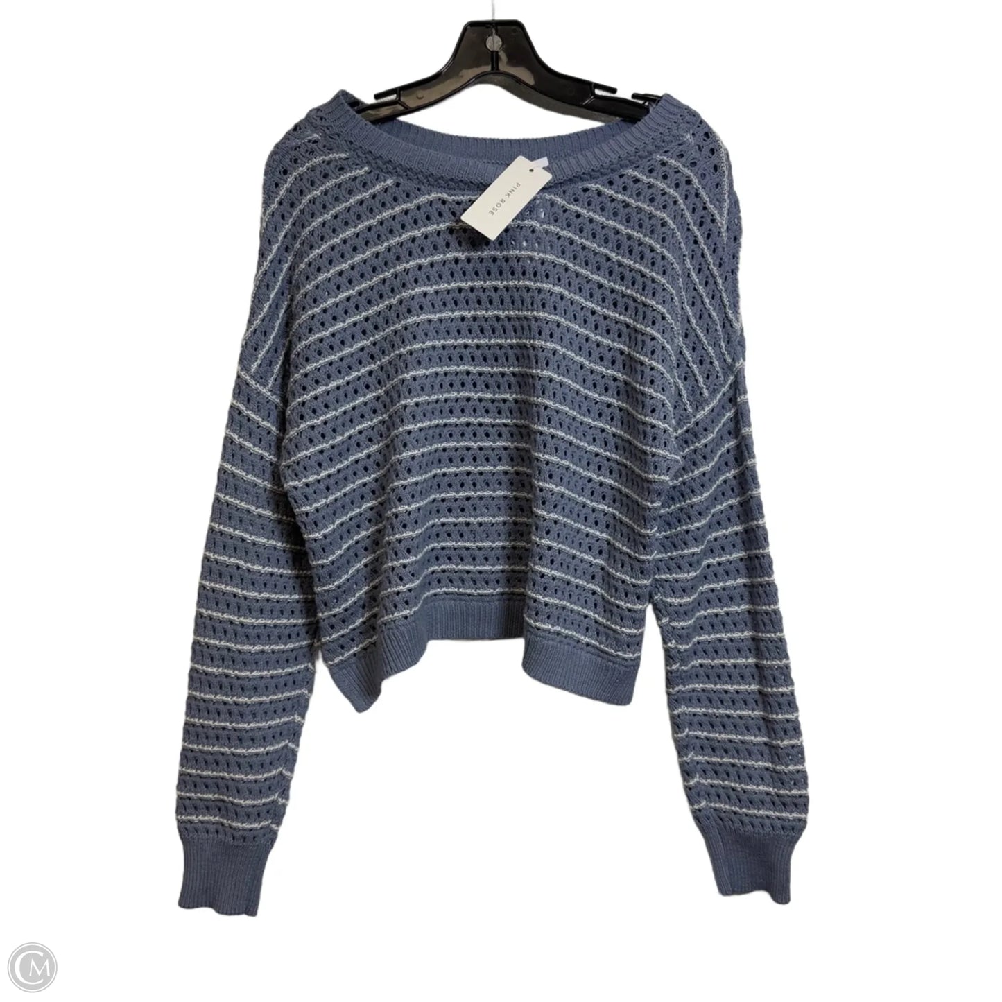 Sweater By Pink Rose In Blue, Size: Xl