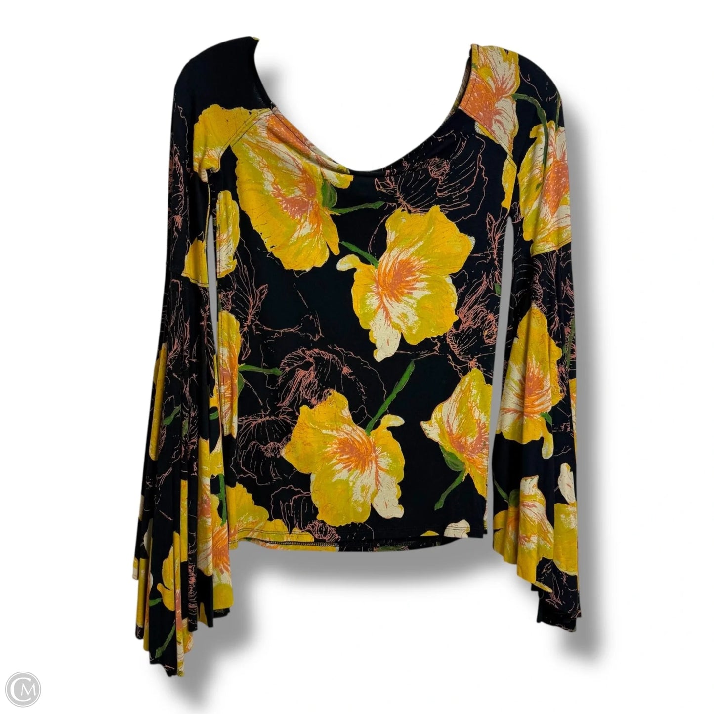 Top Long Sleeve By We The Free In Floral Print, Size: Xs